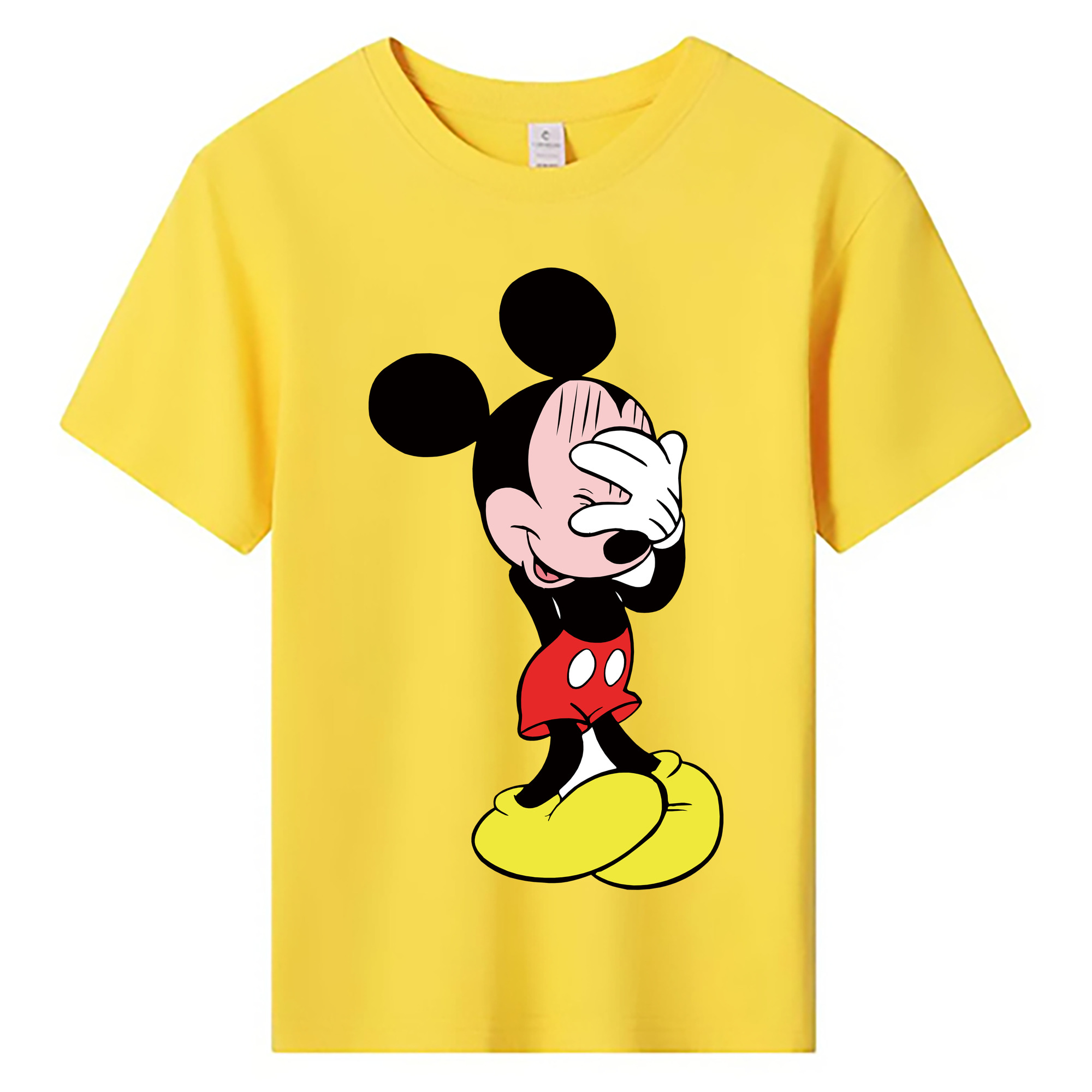 ミッキーマウス Mickey Mouse 綿100％キッズTシャツ（フロントプリント）