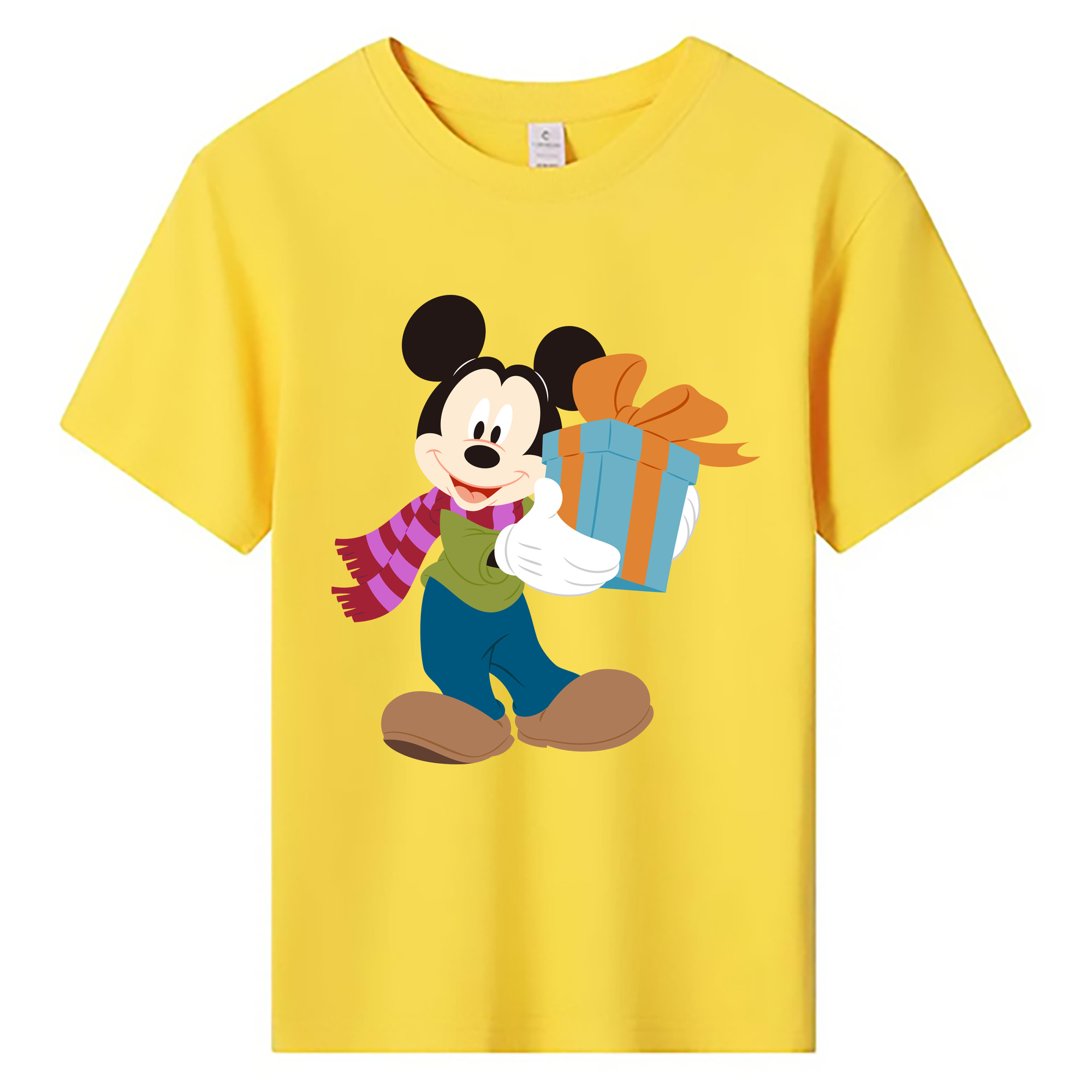 ミッキーマウス Mickey Mouse 綿100％キッズTシャツ（フロントプリント）
