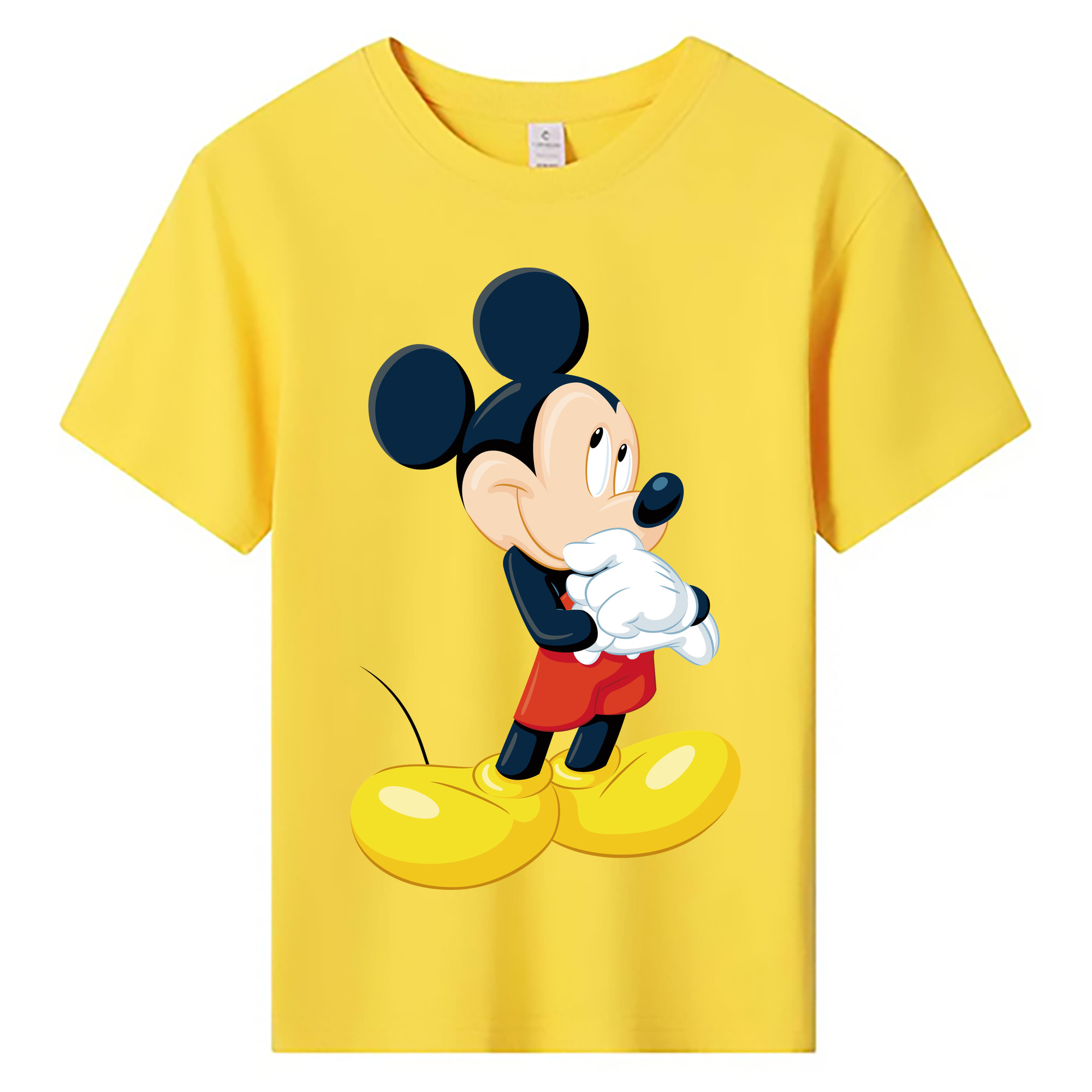 ミッキーマウス Mickey Mouse 綿100％キッズTシャツ（フロントプリント）