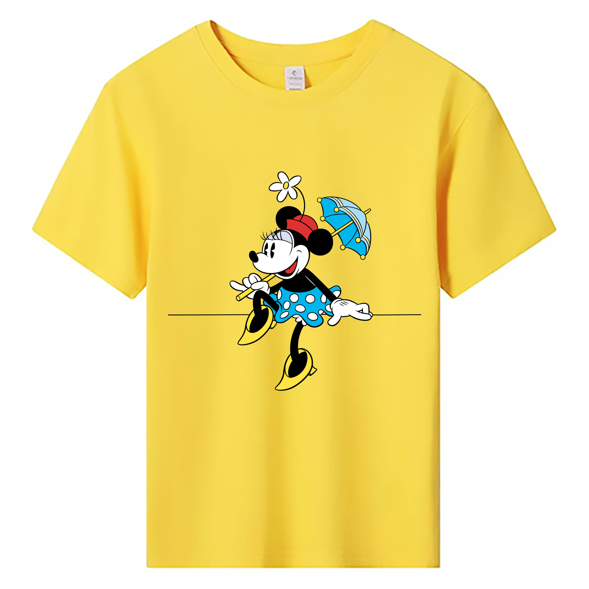 ミッキーマウス Mickey Mouse 綿100％キッズTシャツ（フロントプリント）