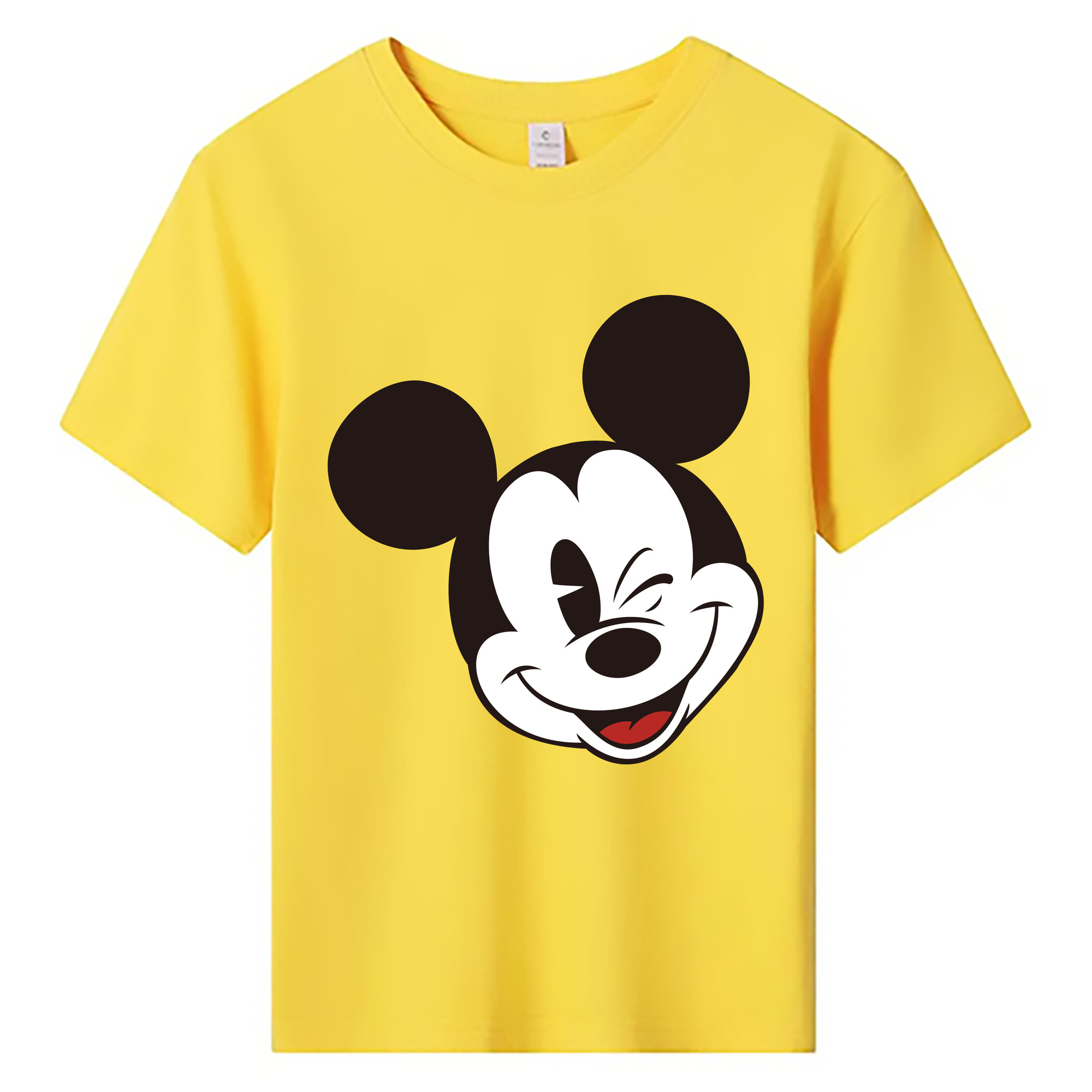ミッキーマウス Mickey Mouse 綿100％キッズTシャツ（フロントプリント）