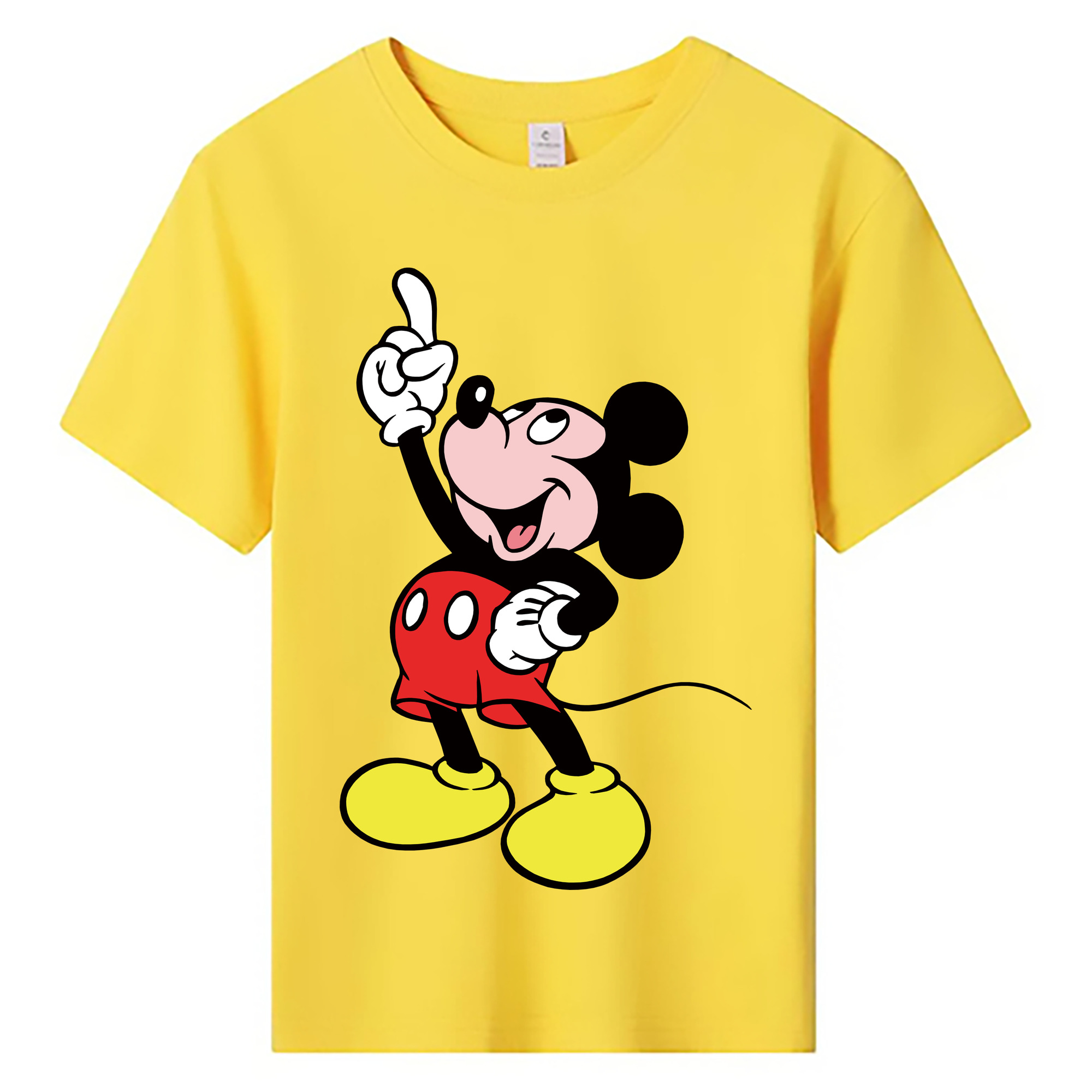 ミッキーマウス Mickey Mouse 綿100％キッズTシャツ（フロントプリント）