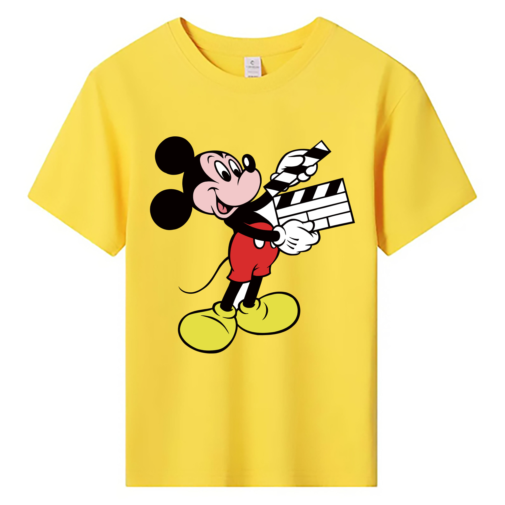 ミッキーマウス Mickey Mouse 綿100％キッズTシャツ（フロントプリント）