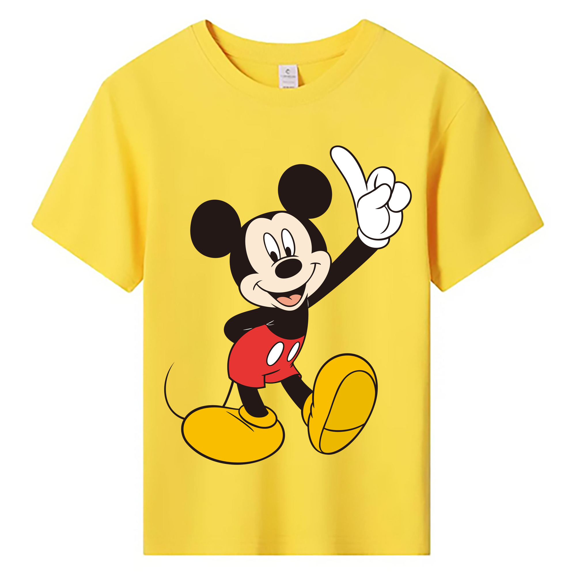 ミッキーマウス Mickey Mouse 綿100％キッズTシャツ（フロントプリント）