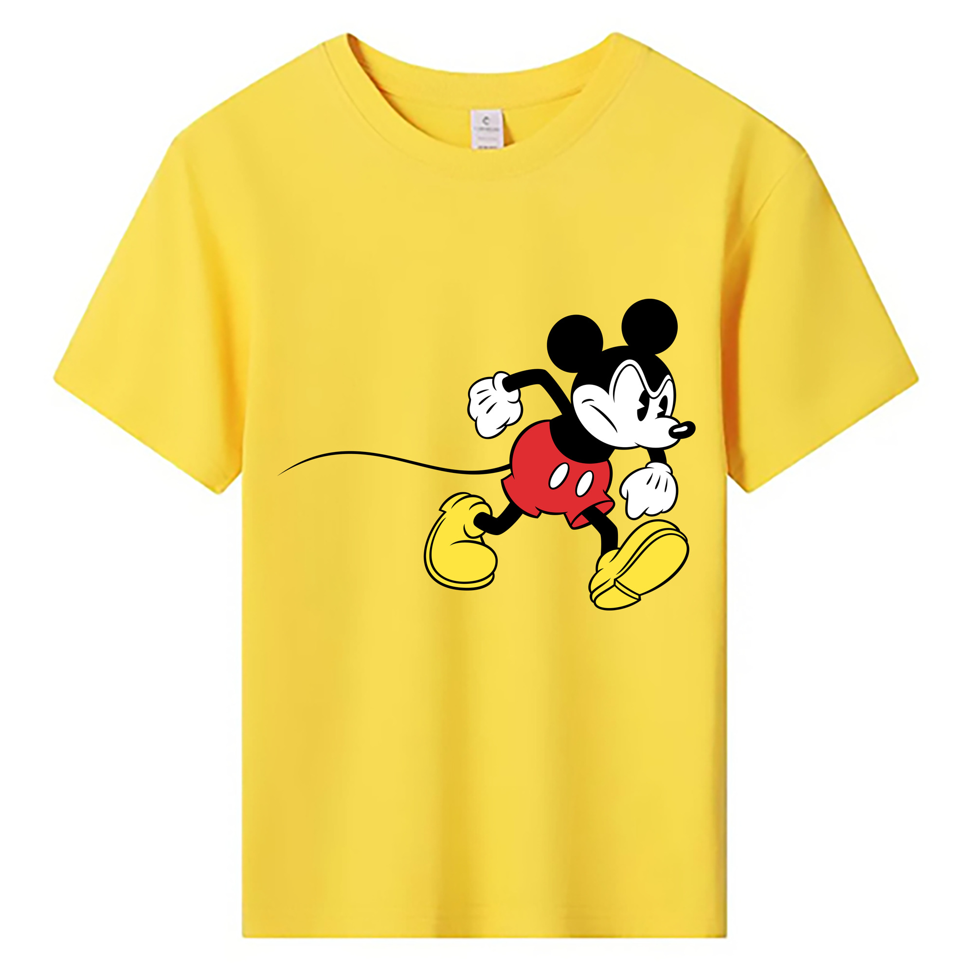 ミッキーマウス Mickey Mouse 綿100％キッズTシャツ（フロントプリント）