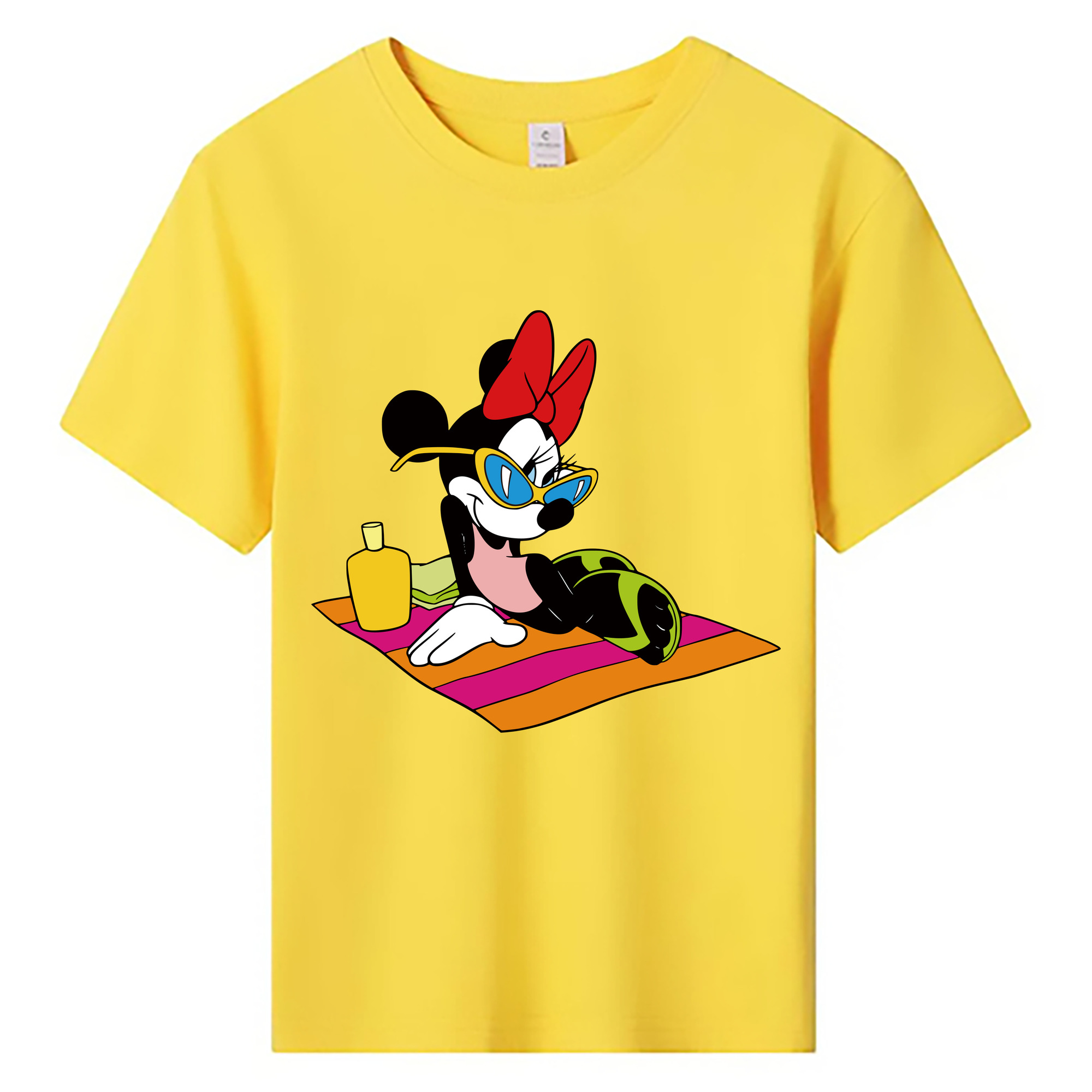 ミッキーマウス Mickey Mouse 綿100％キッズTシャツ（フロントプリント）