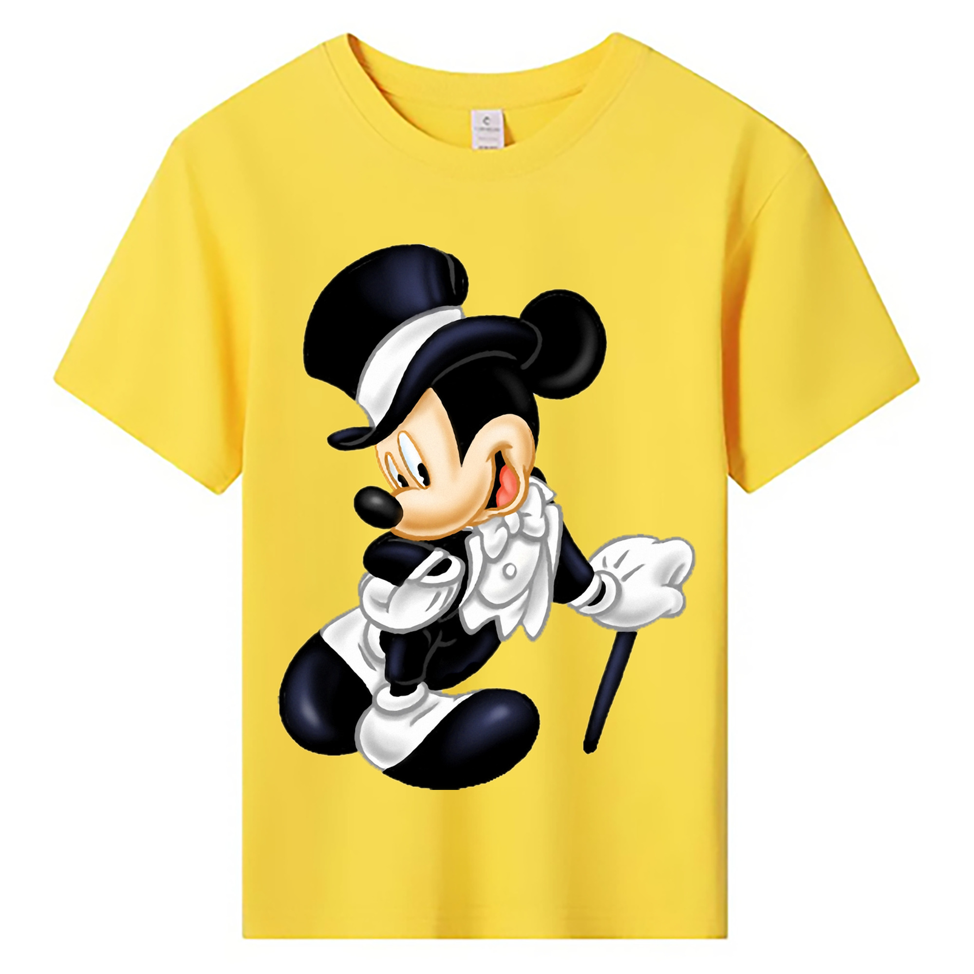 ミッキーマウス Mickey Mouse 綿100％キッズTシャツ（フロントプリント）