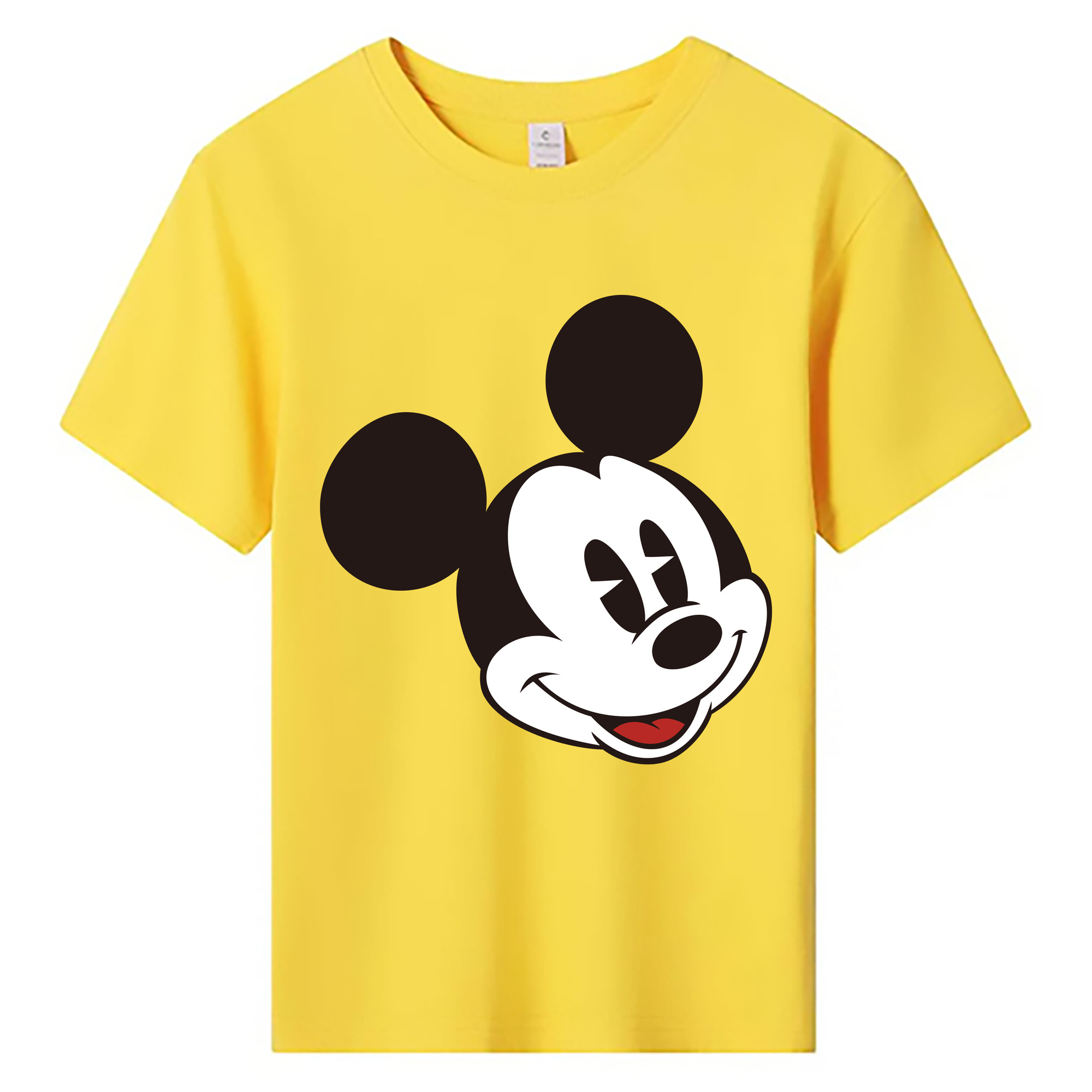 ミッキーマウス Mickey Mouse 綿100％キッズTシャツ（フロントプリント）