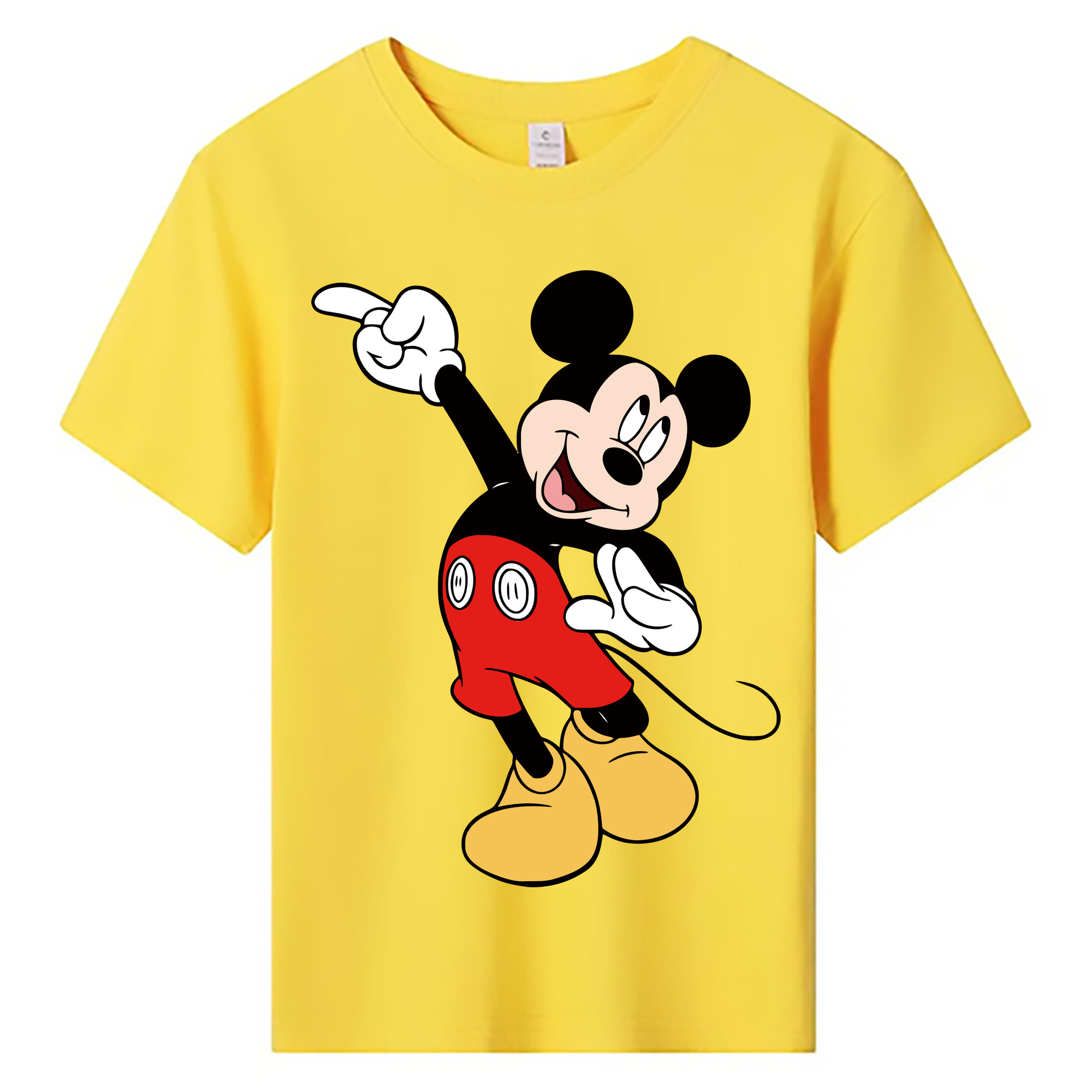 ミッキーマウス Mickey Mouse 綿100％キッズTシャツ（フロントプリント）