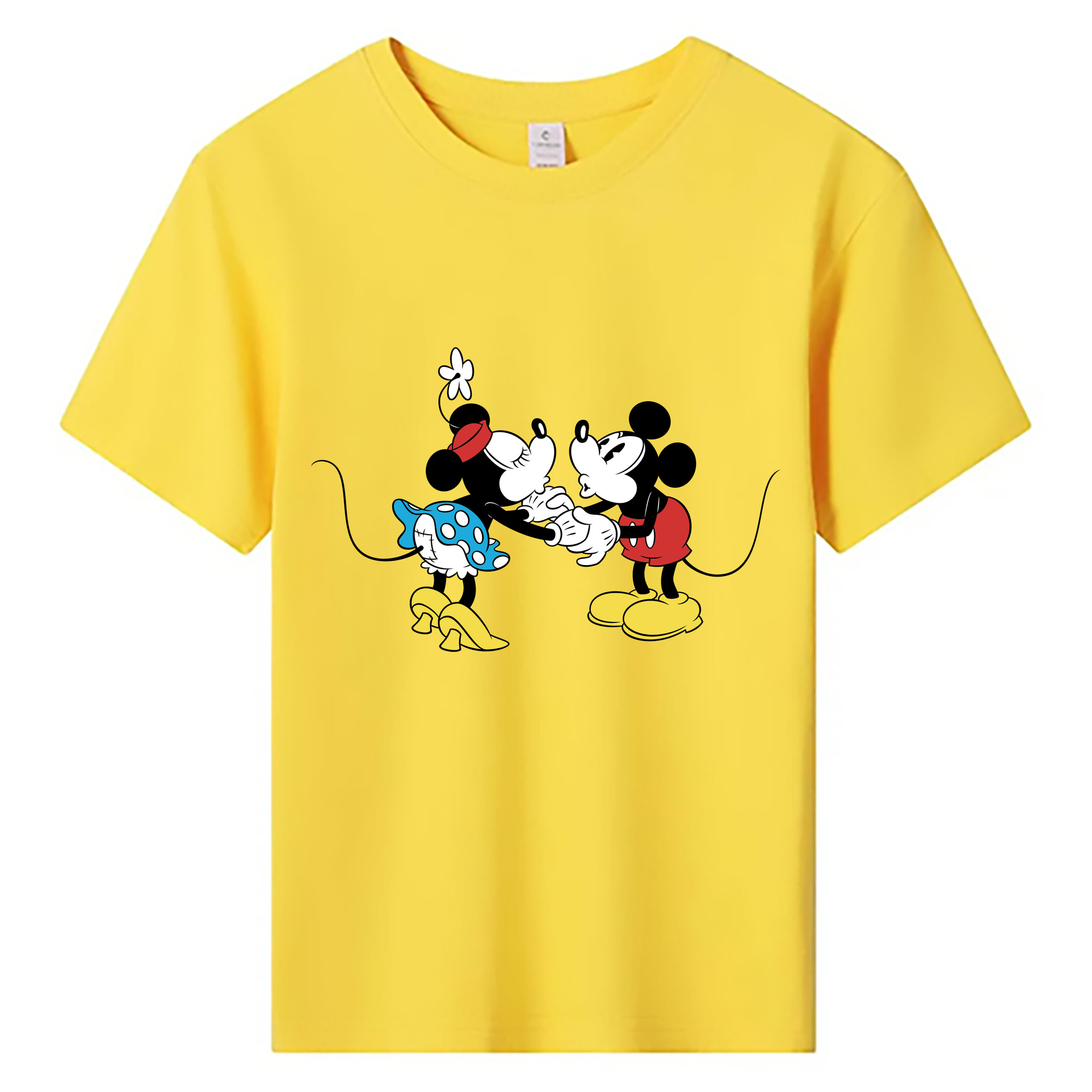 ミッキーマウス Mickey Mouse 綿100％キッズTシャツ（フロントプリント）