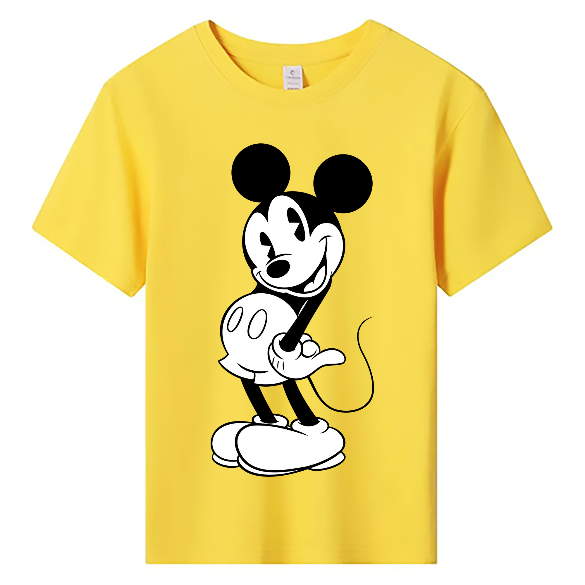 ミッキーマウス Mickey Mouse 綿100％キッズTシャツ（フロントプリント）