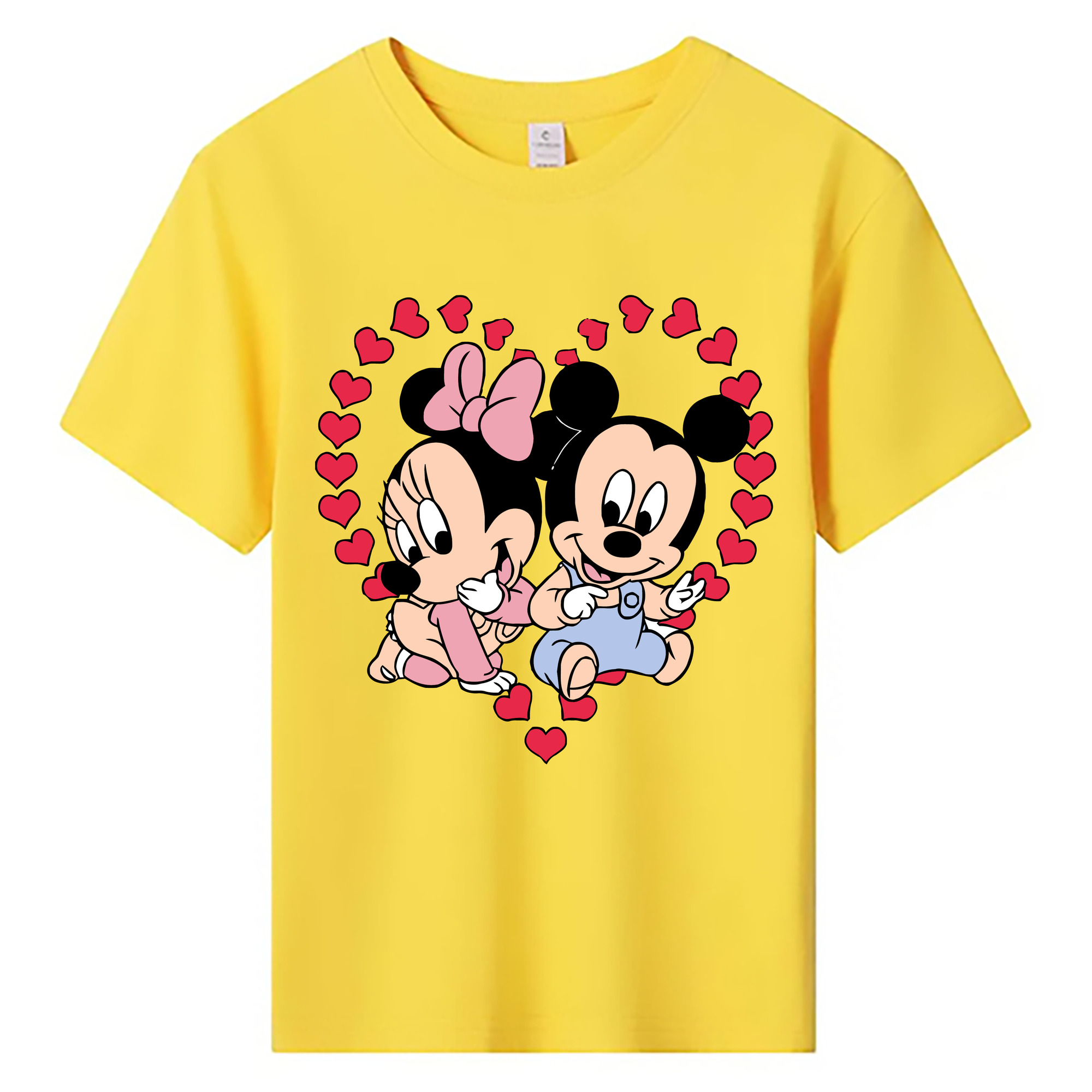 ミッキーマウス Mickey Mouse 綿100％キッズTシャツ（フロントプリント）
