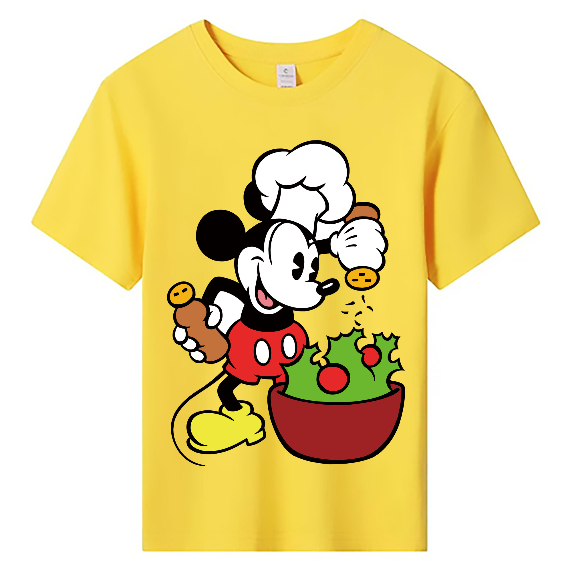 ミッキーマウス Mickey Mouse 綿100％キッズTシャツ（フロントプリント）