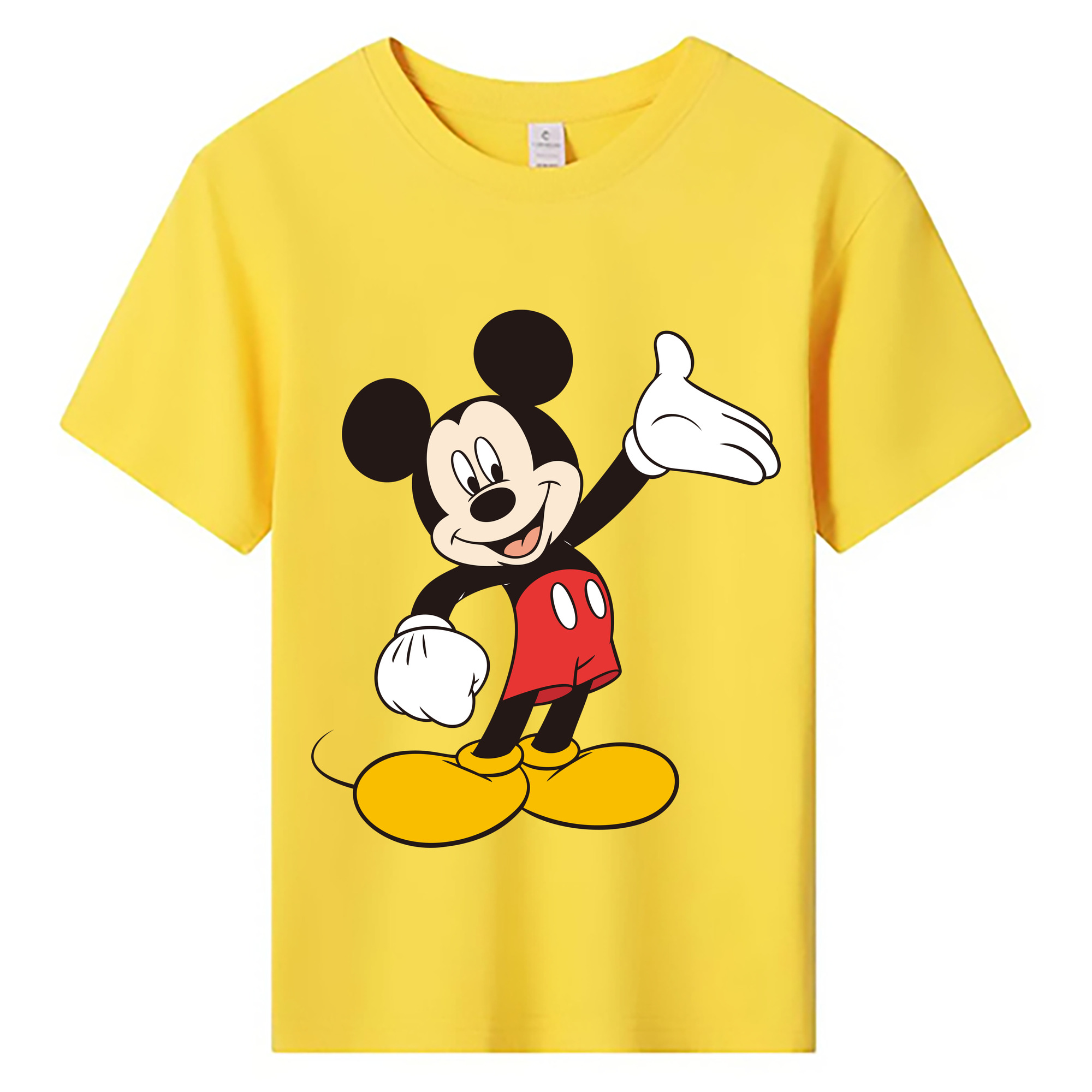 ミッキーマウス Mickey Mouse 綿100％キッズTシャツ（フロントプリント）