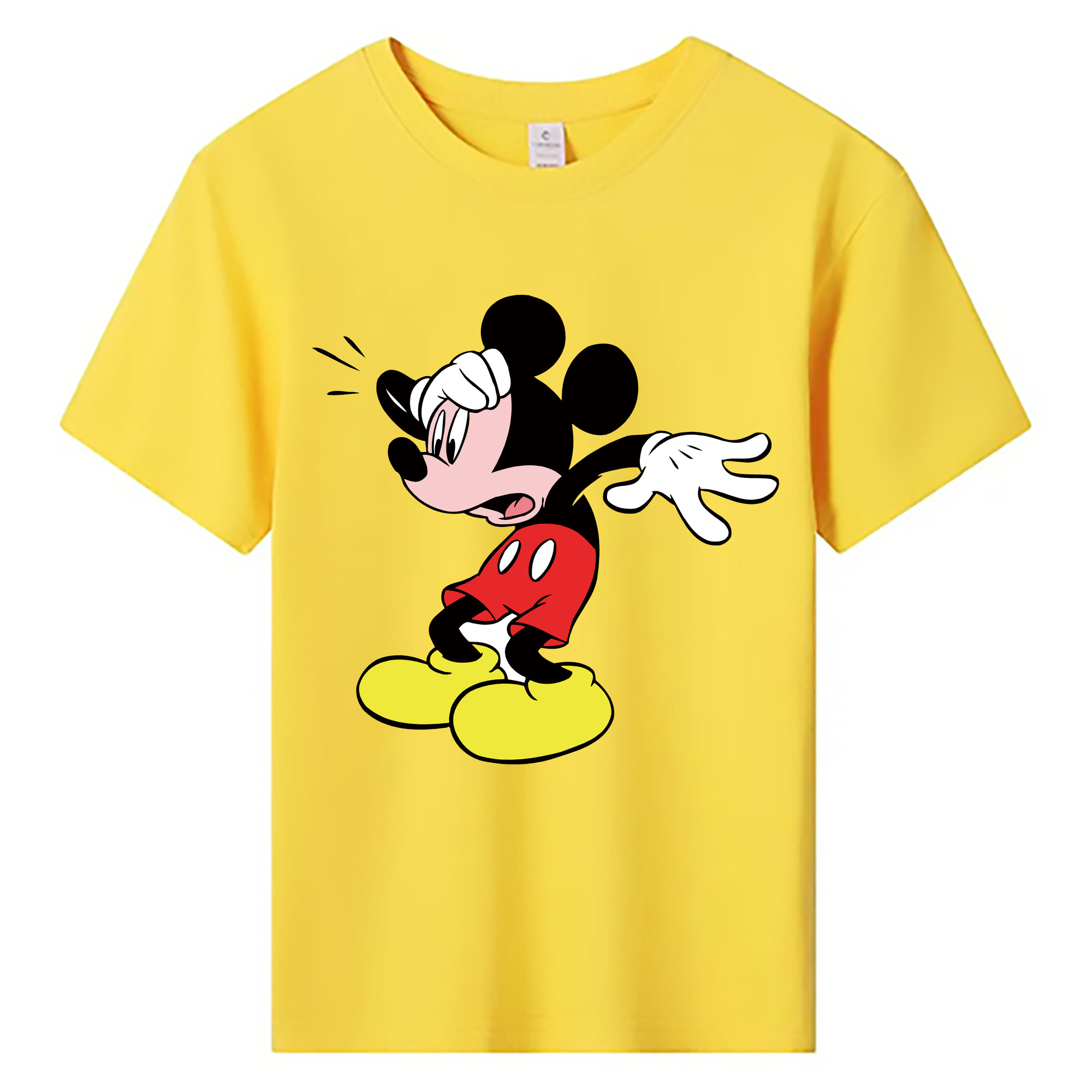 ミッキーマウス Mickey Mouse 綿100％キッズTシャツ（フロントプリント）