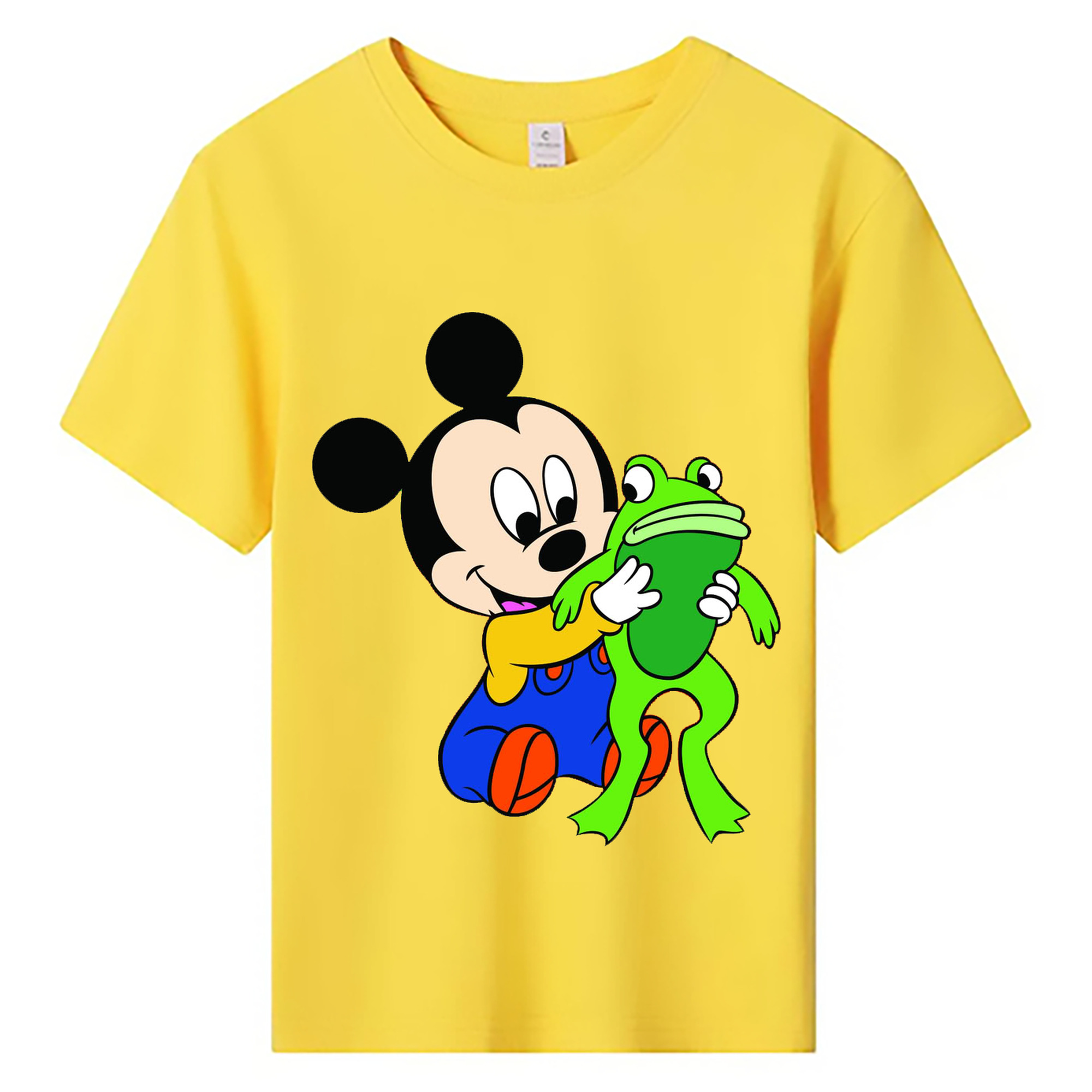 ミッキーマウス Mickey Mouse 綿100％キッズTシャツ（フロントプリント）