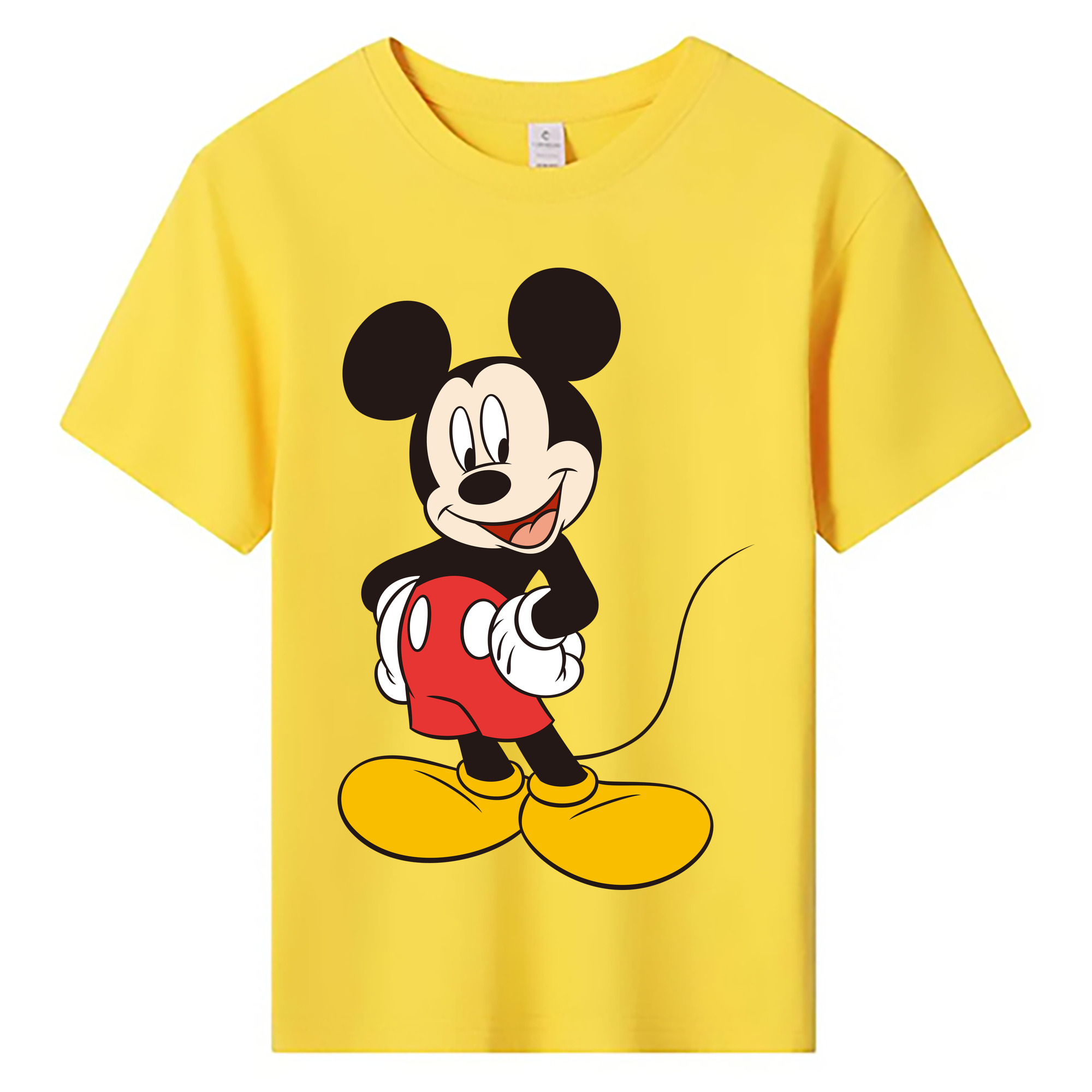 ミッキーマウス Mickey Mouse 綿100％キッズTシャツ（フロントプリント）