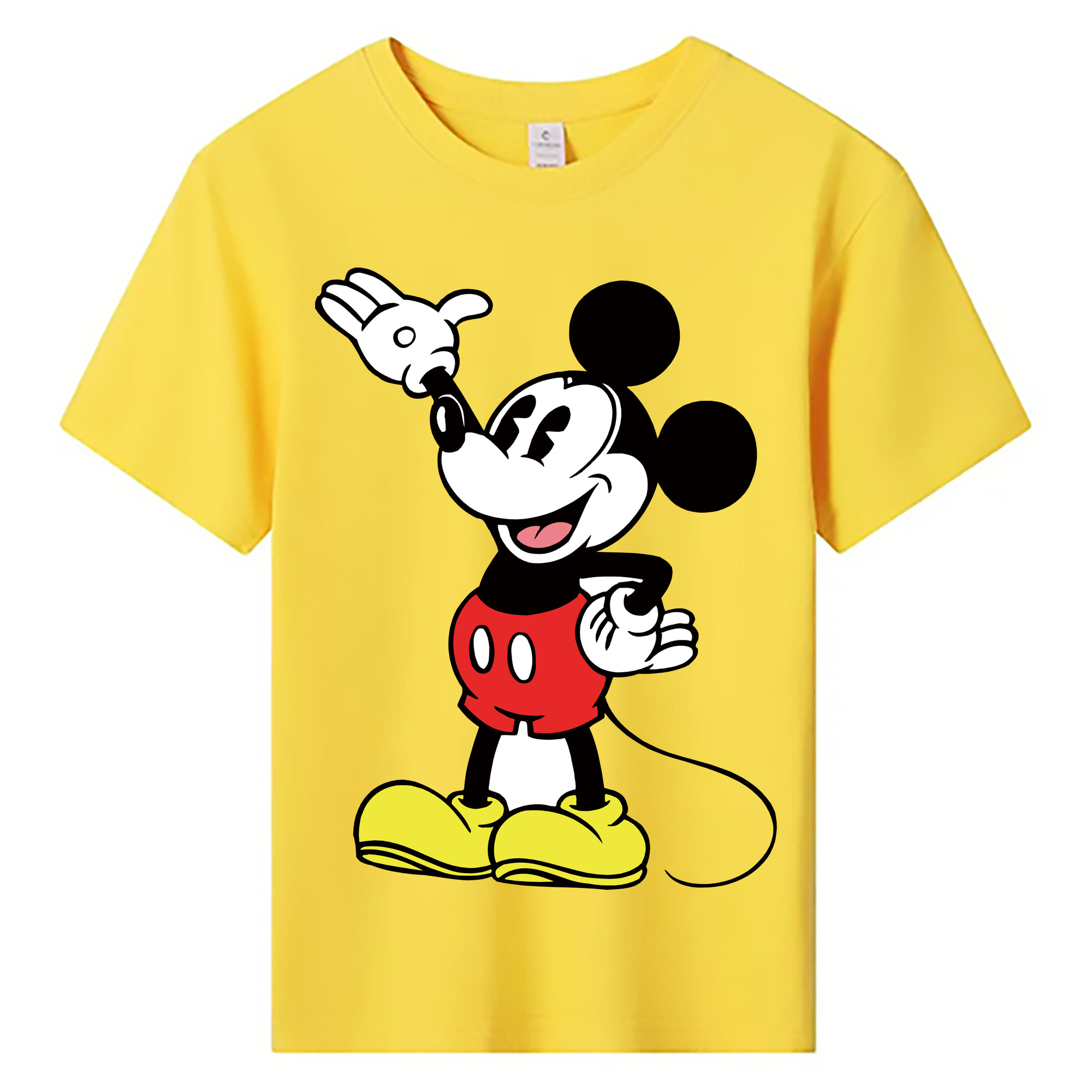 ミッキーマウス Mickey Mouse 綿100％キッズTシャツ（フロントプリント）