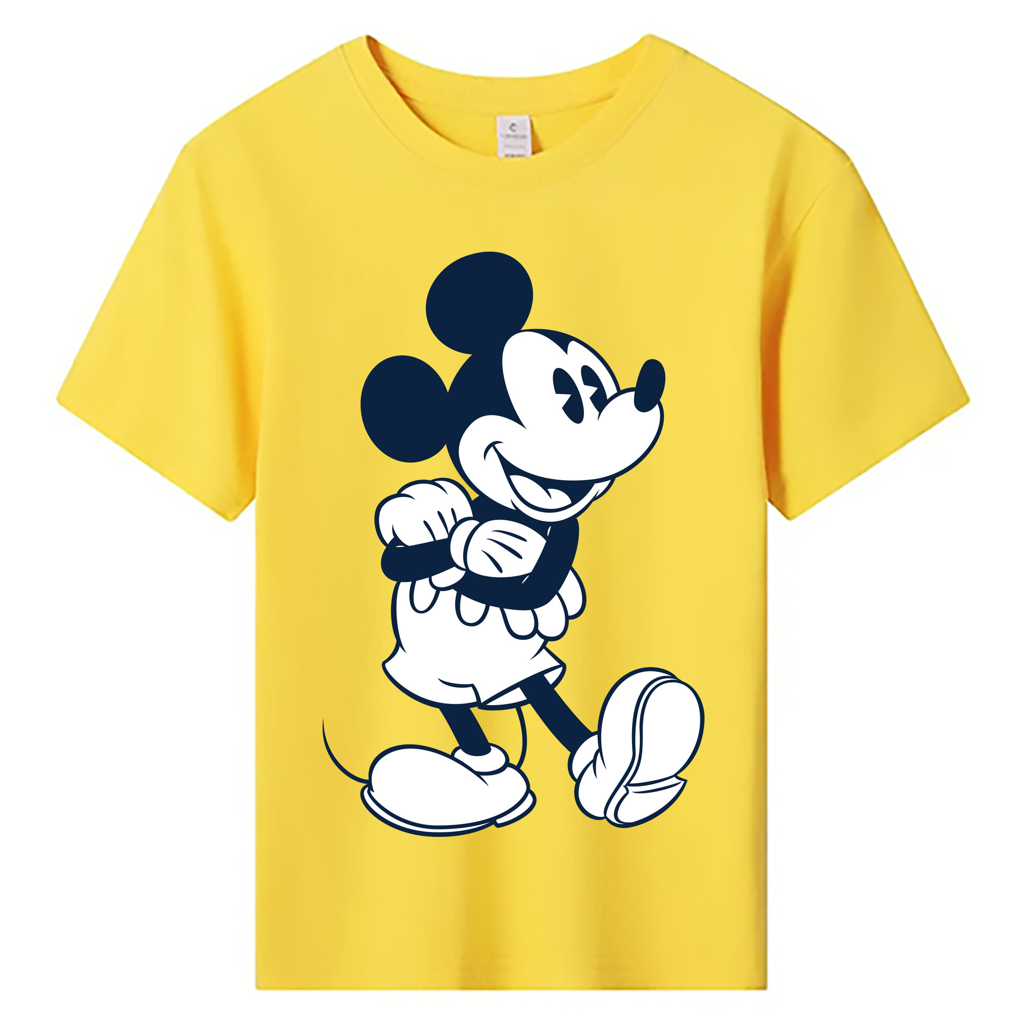 ミッキーマウス Mickey Mouse 綿100％キッズTシャツ（フロントプリント）