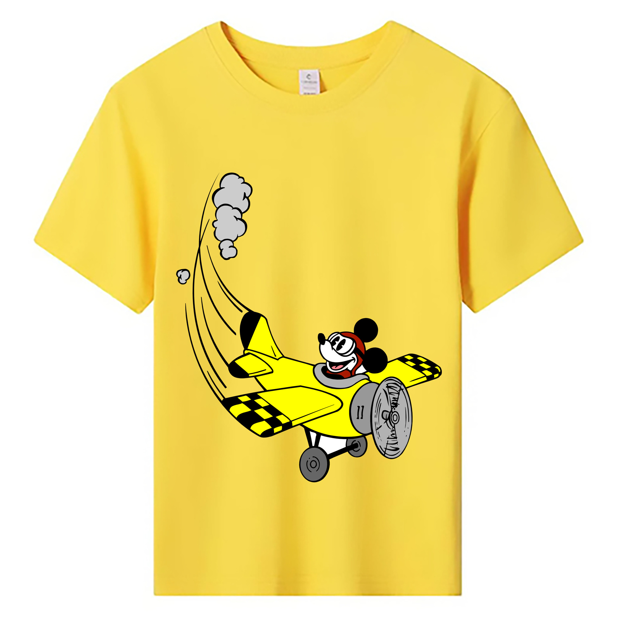 ミッキーマウス Mickey Mouse 綿100％キッズTシャツ（フロントプリント）