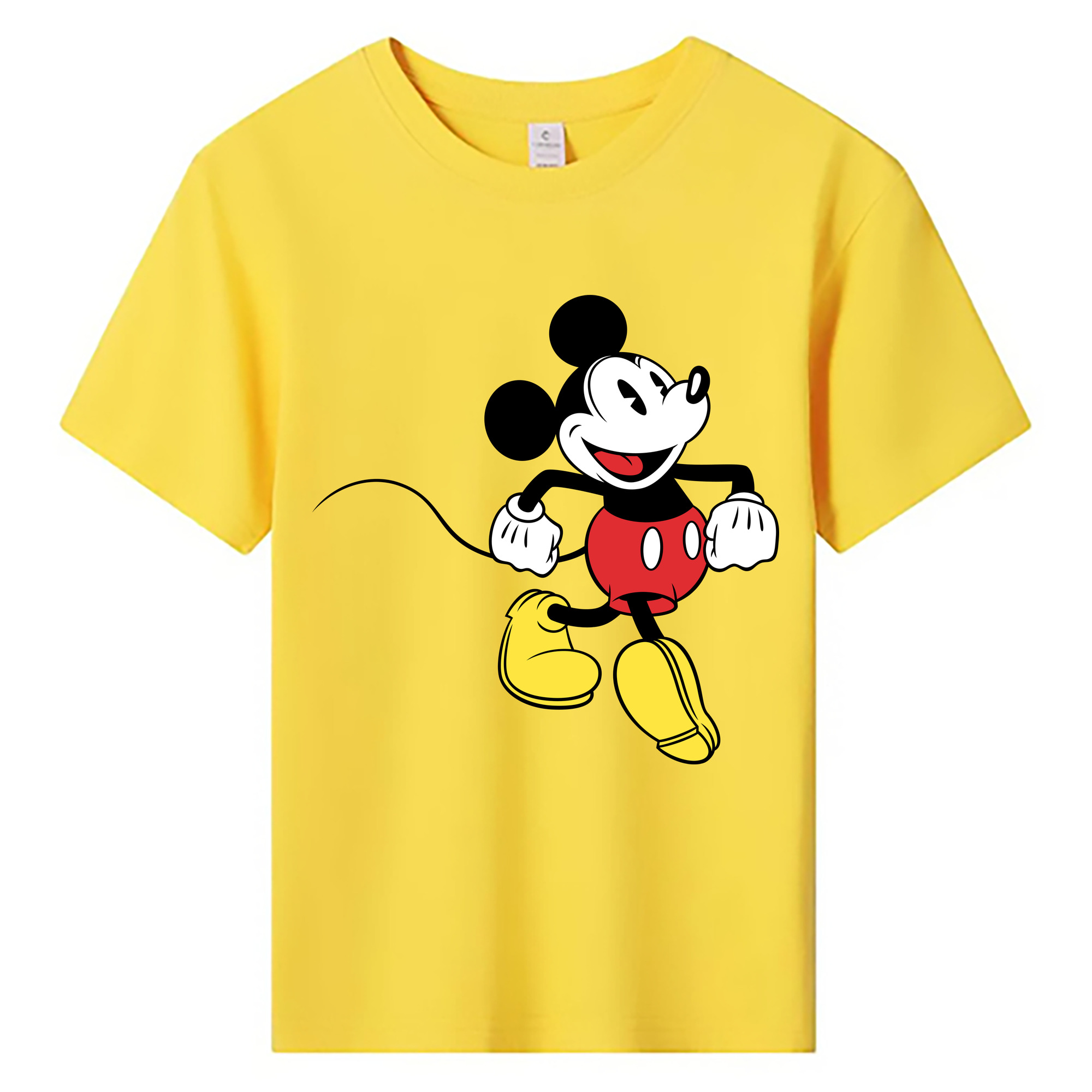 ミッキーマウス Mickey Mouse 綿100％キッズTシャツ（フロントプリント）