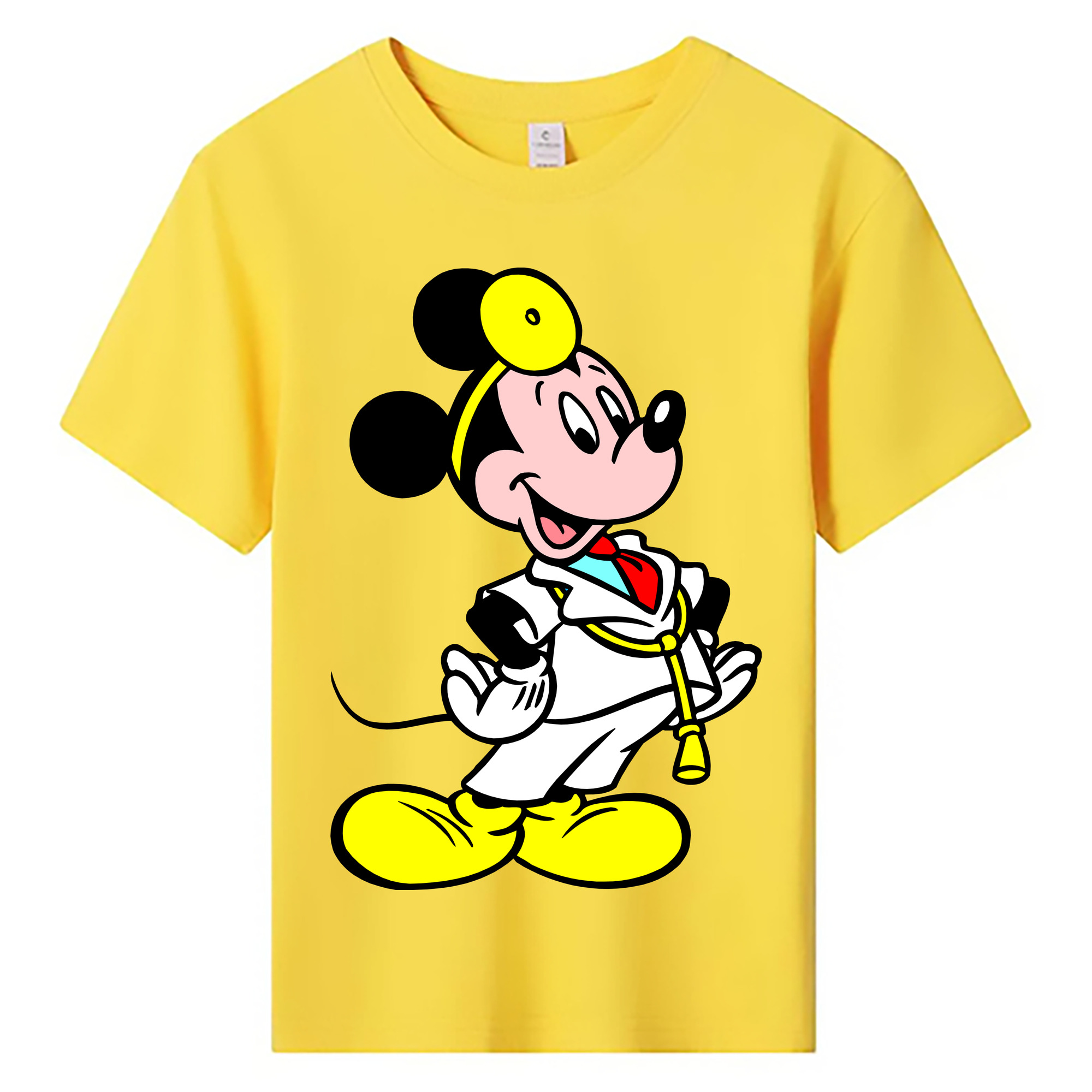 ミッキーマウス Mickey Mouse 綿100％キッズTシャツ（フロントプリント）