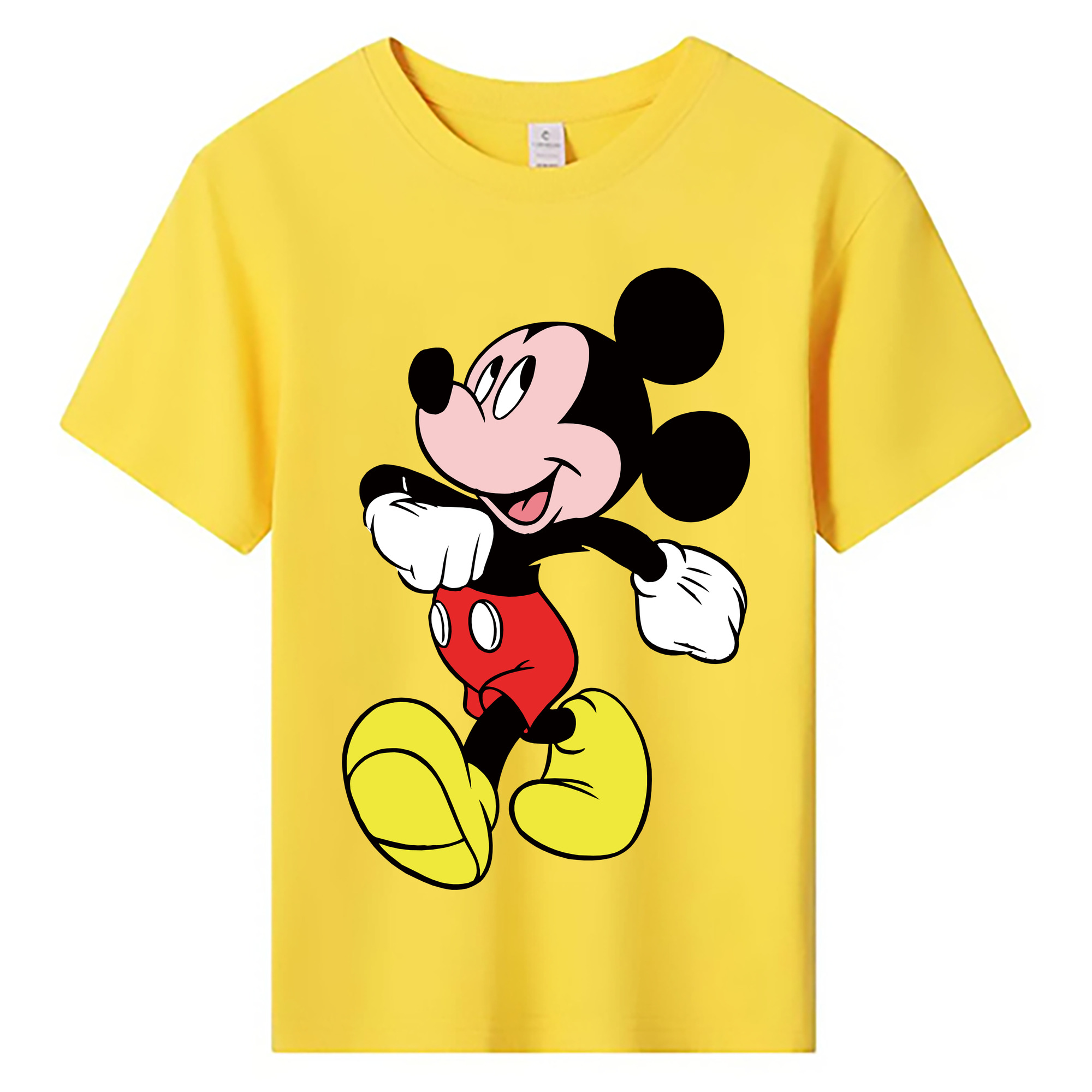 ミッキーマウス Mickey Mouse 綿100％キッズTシャツ（フロントプリント）