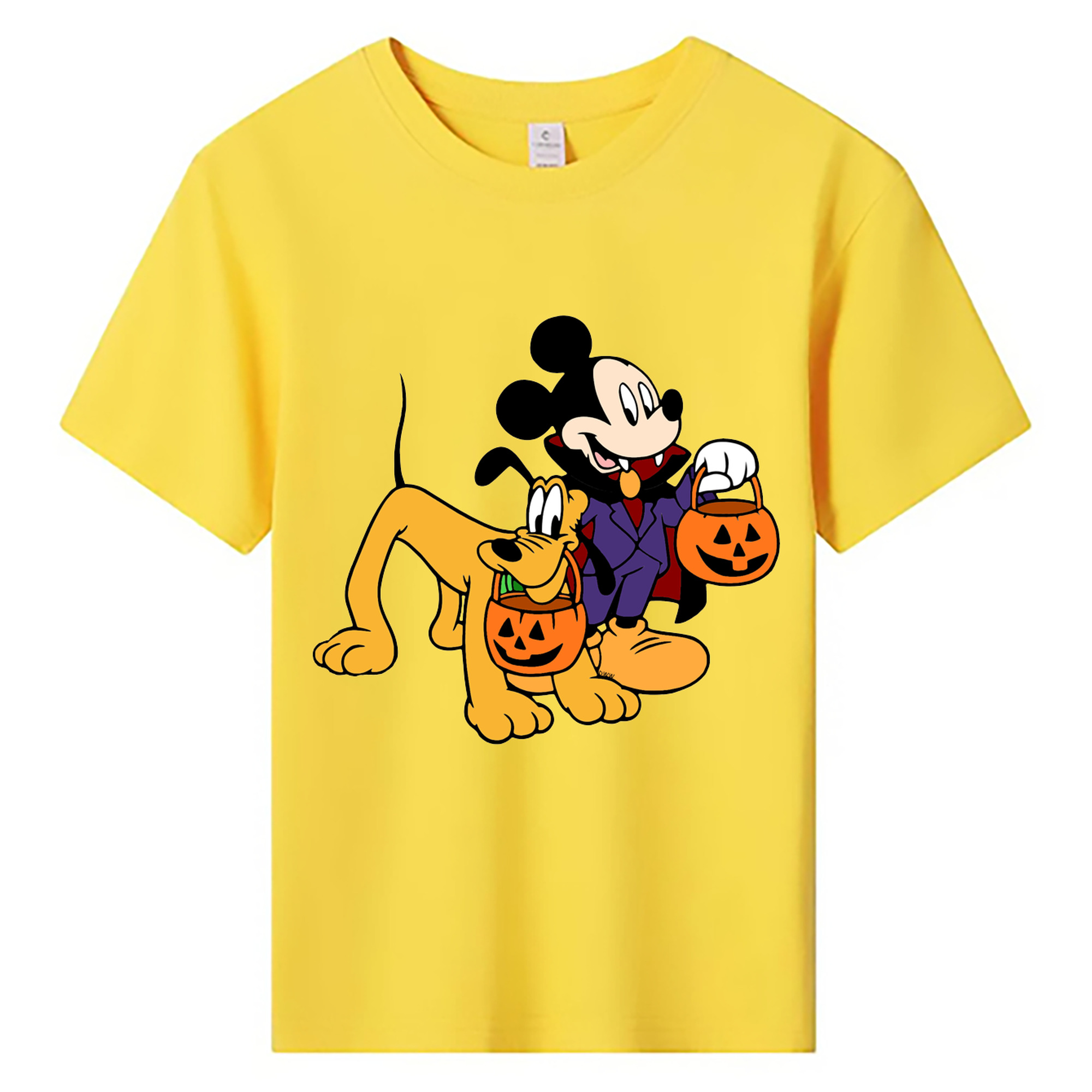 ミッキーマウス Mickey Mouse 綿100％キッズTシャツ（フロントプリント）