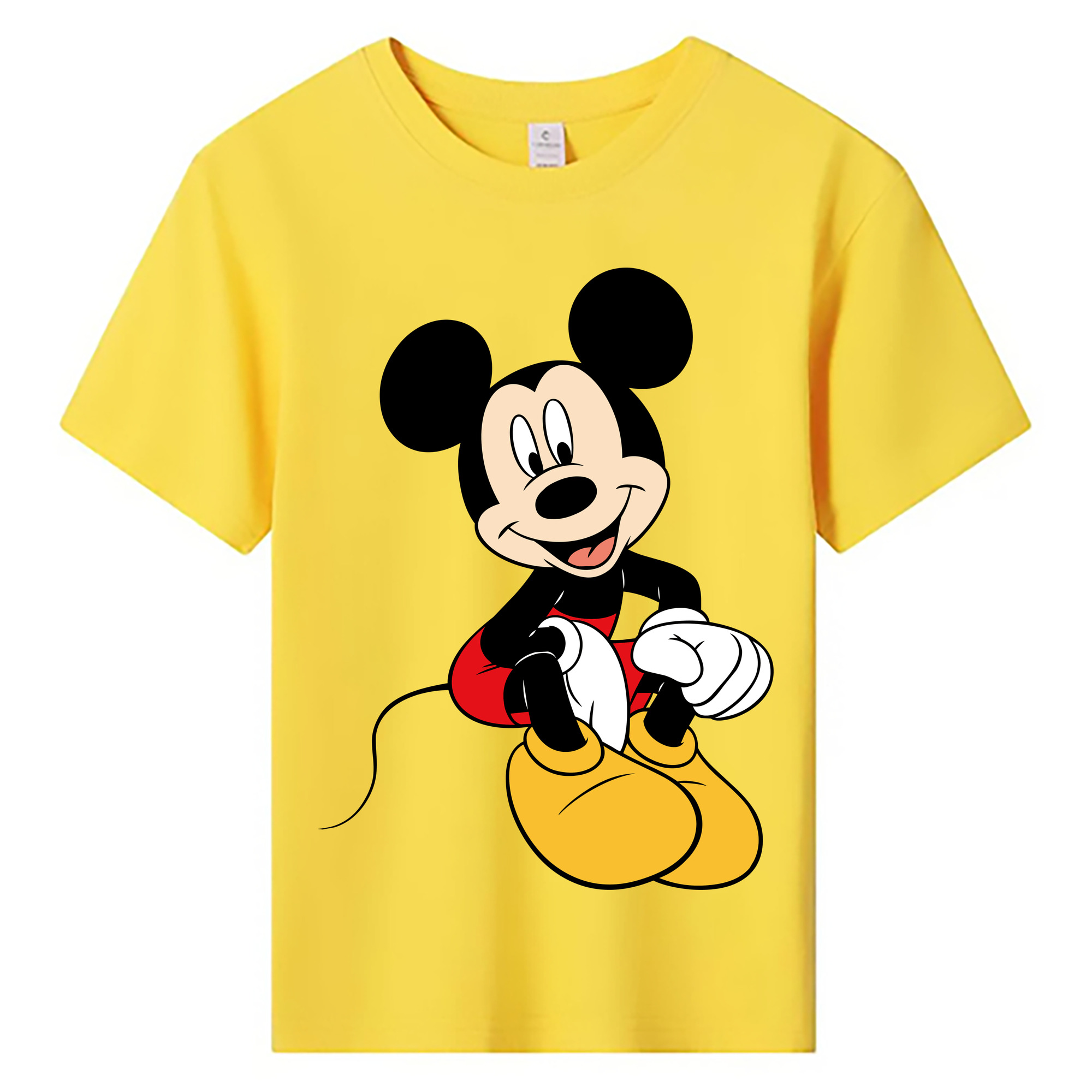 ミッキーマウス Mickey Mouse 綿100％キッズTシャツ（フロントプリント）