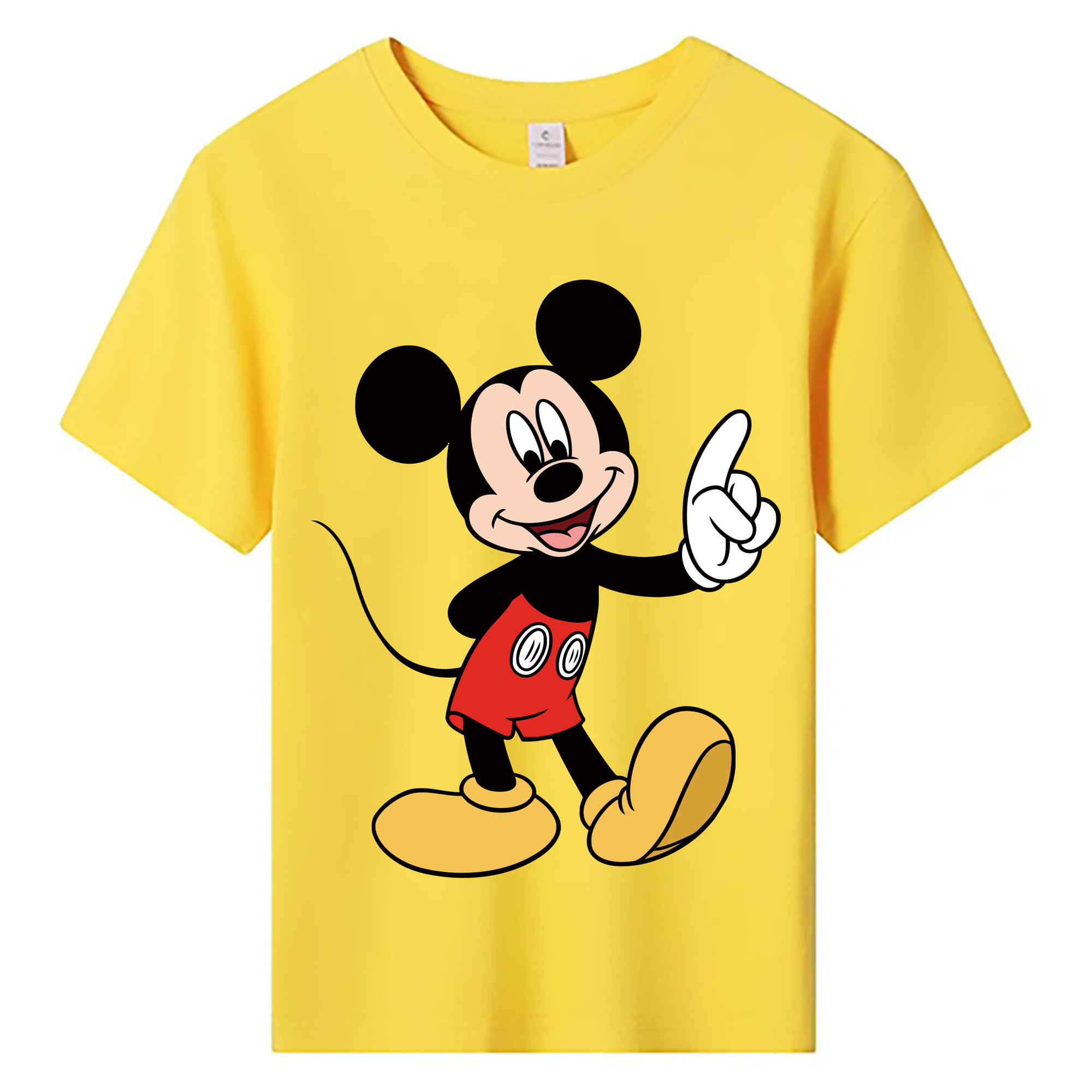 ミッキーマウス Mickey Mouse 綿100％キッズTシャツ（フロントプリント）