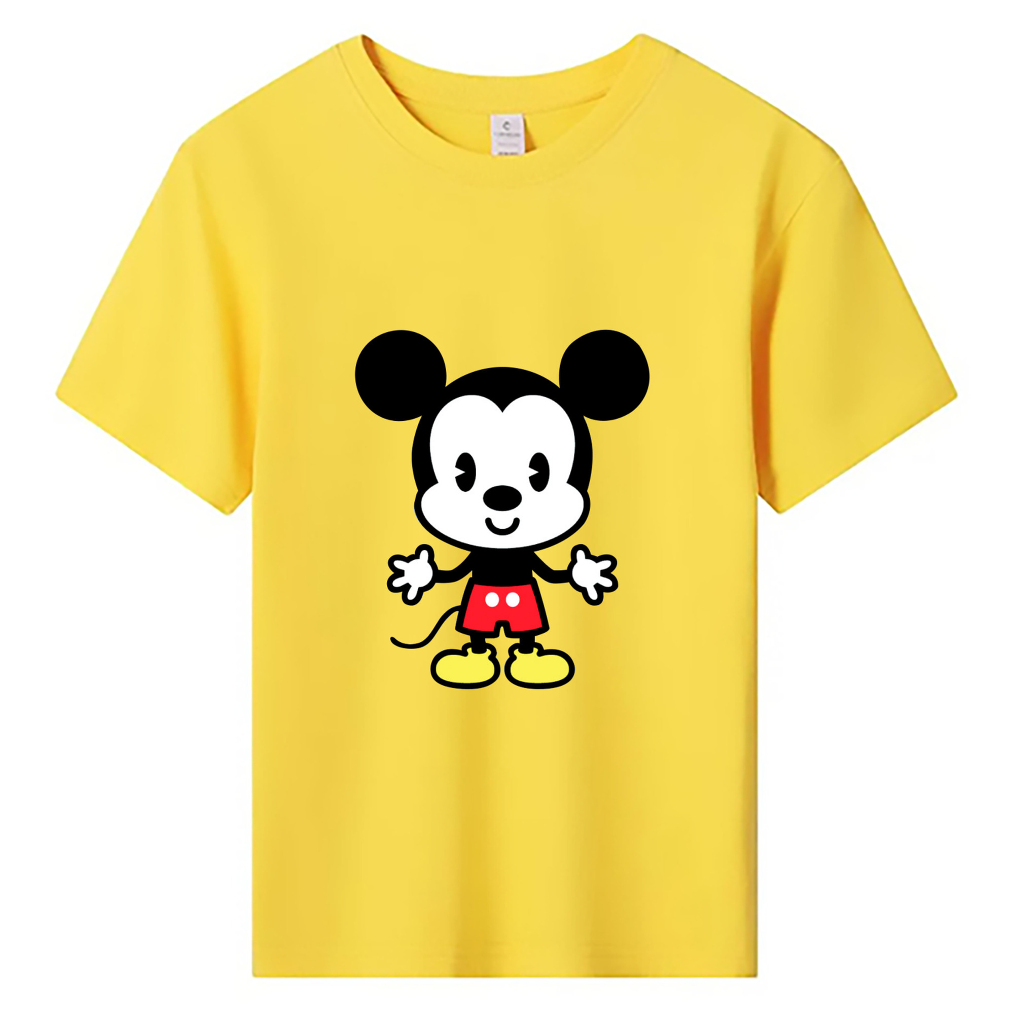 ミッキーマウス Mickey Mouse 綿100％キッズTシャツ（フロントプリント）
