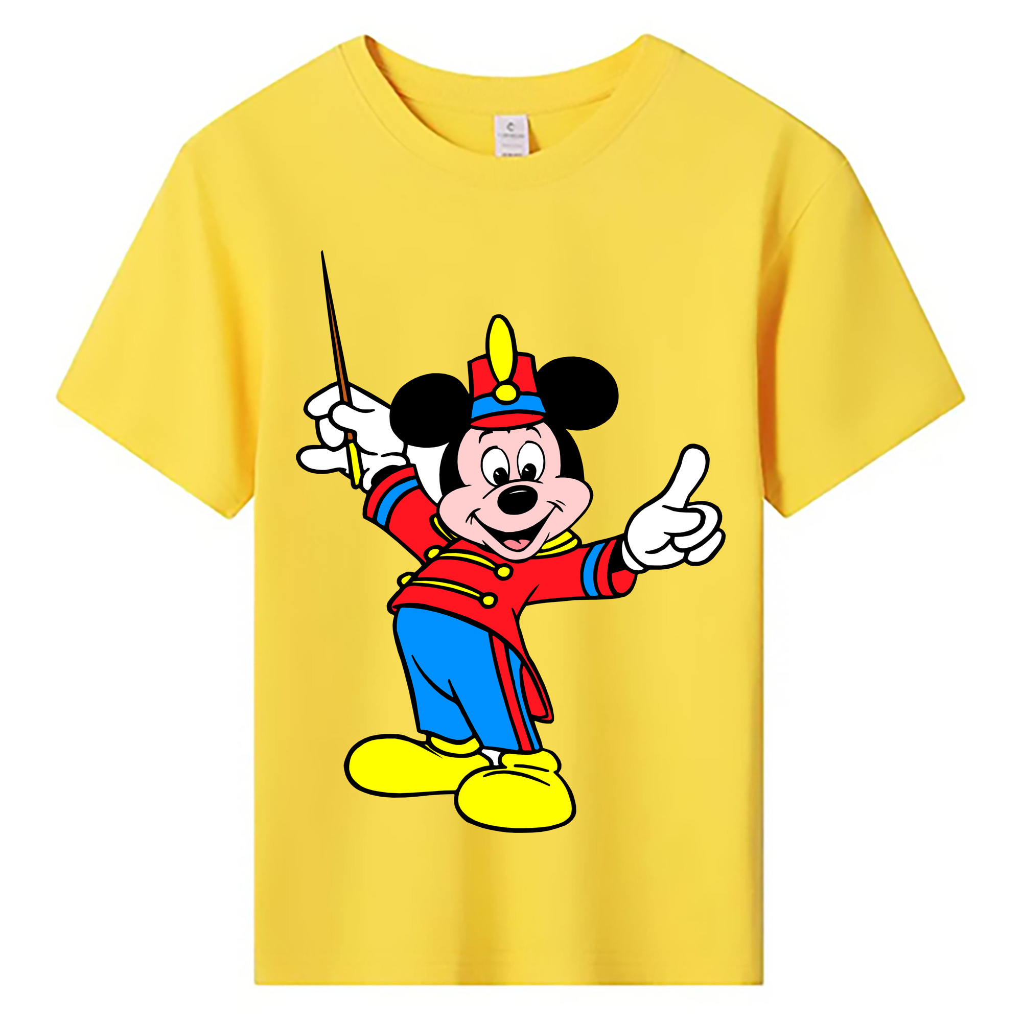 ミッキーマウス Mickey Mouse 綿100％キッズTシャツ（フロントプリント）