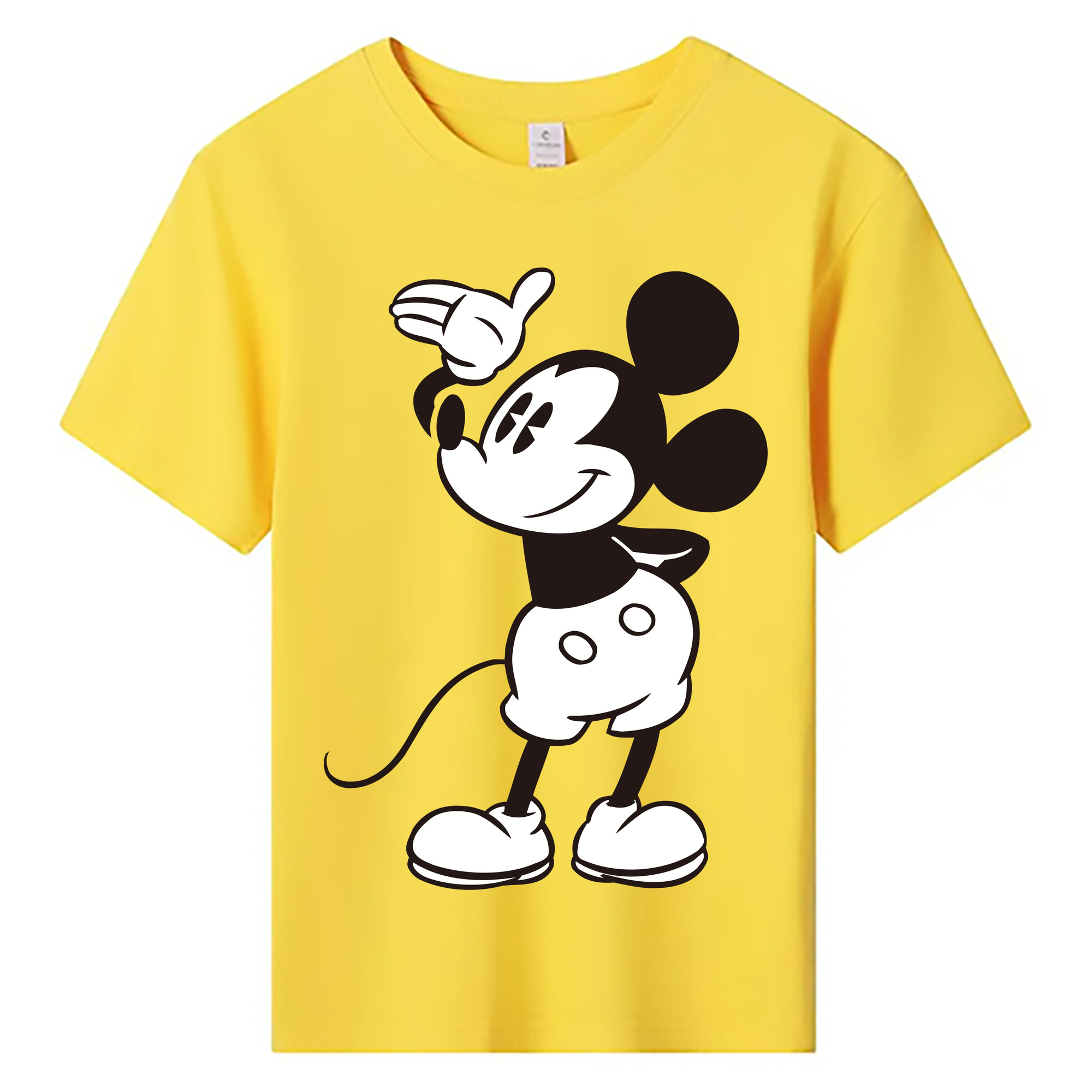 ミッキーマウス Mickey Mouse 綿100％キッズTシャツ（フロントプリント）