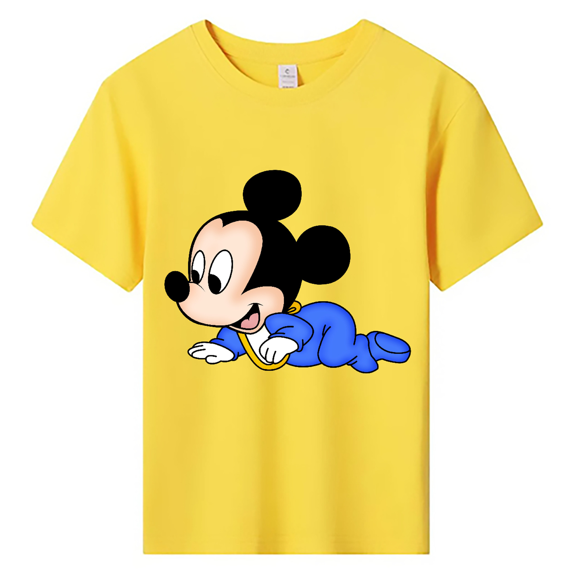 ミッキーマウス Mickey Mouse 綿100％キッズTシャツ（フロントプリント）