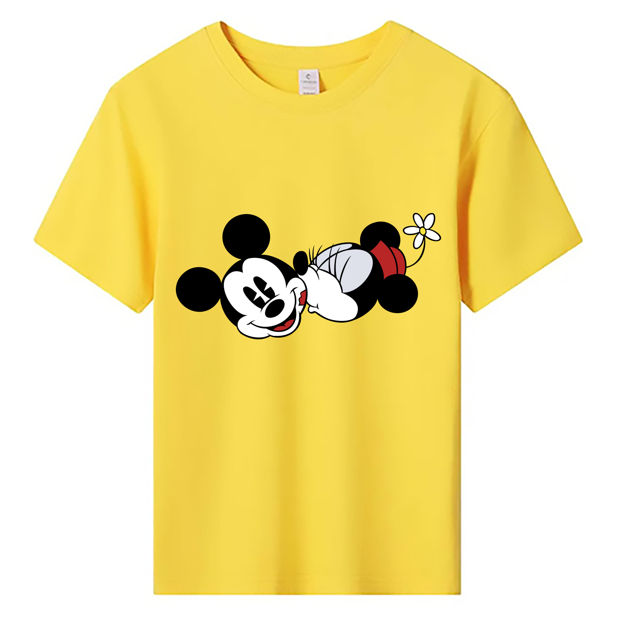 ミッキーマウス Mickey Mouse 綿100％キッズTシャツ（フロントプリント）