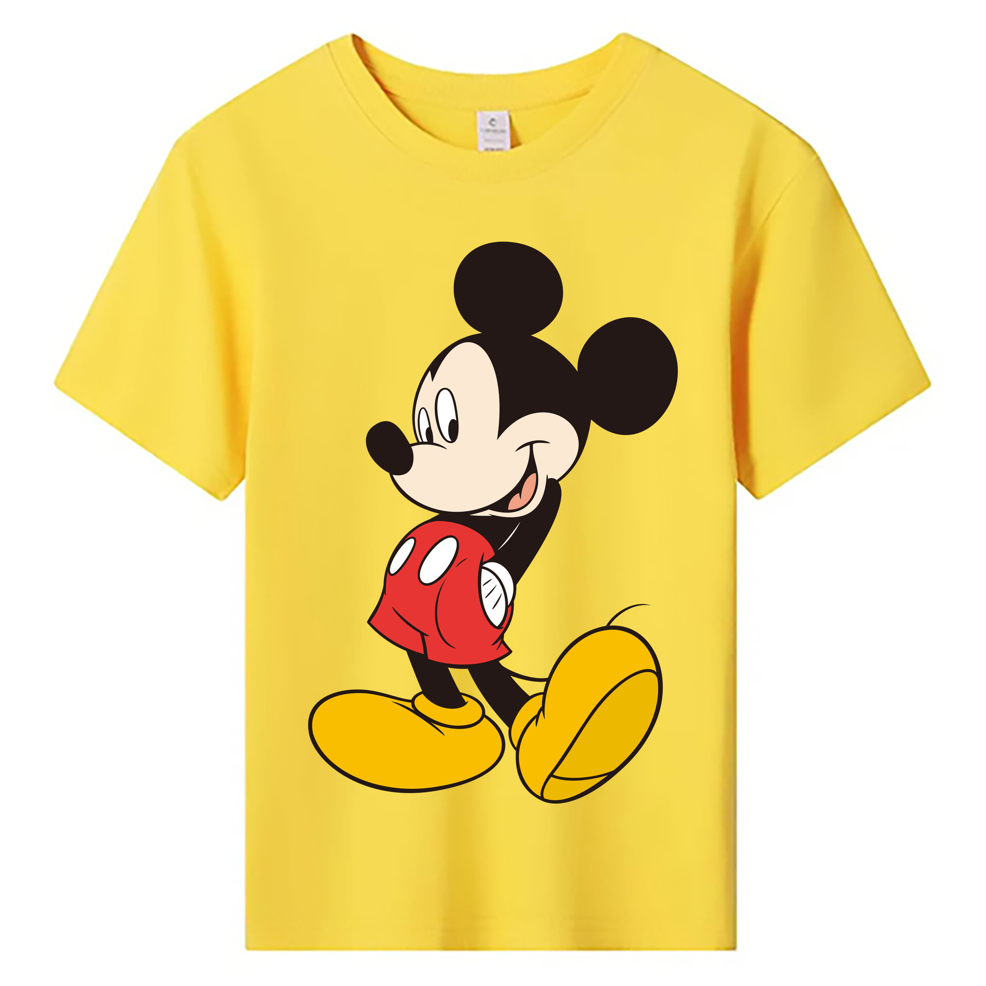 ミッキーマウス Mickey Mouse 綿100％キッズTシャツ（フロントプリント）