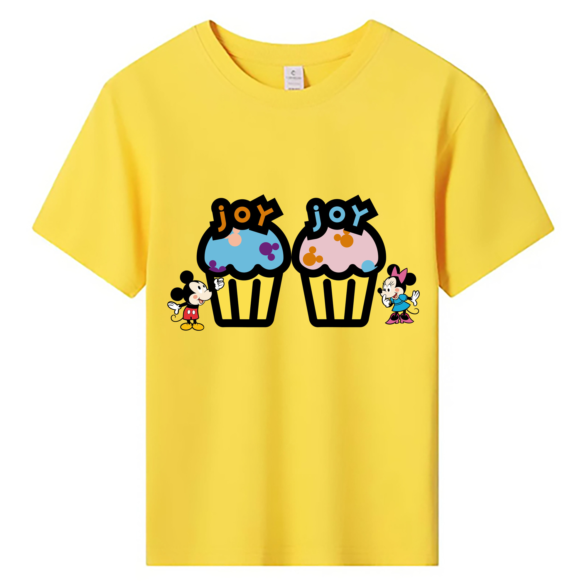 ミッキーマウス Mickey Mouse 綿100％キッズTシャツ（フロントプリント）