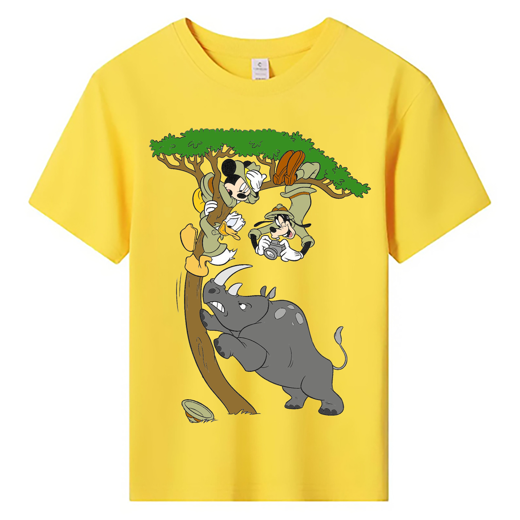ミッキーマウス Mickey Mouse 綿100％キッズTシャツ（フロントプリント）