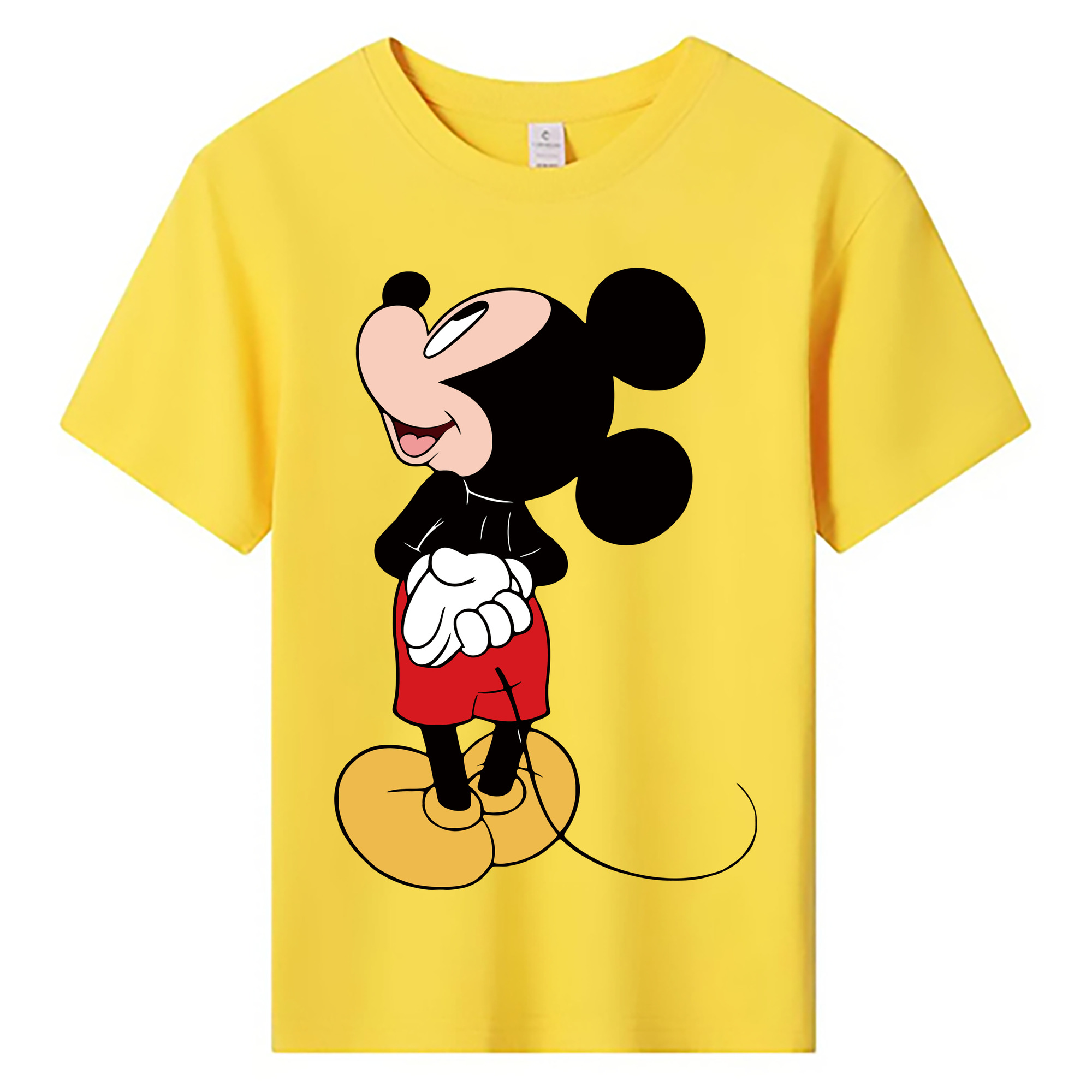 ミッキーマウス Mickey Mouse 綿100％キッズTシャツ（フロントプリント）