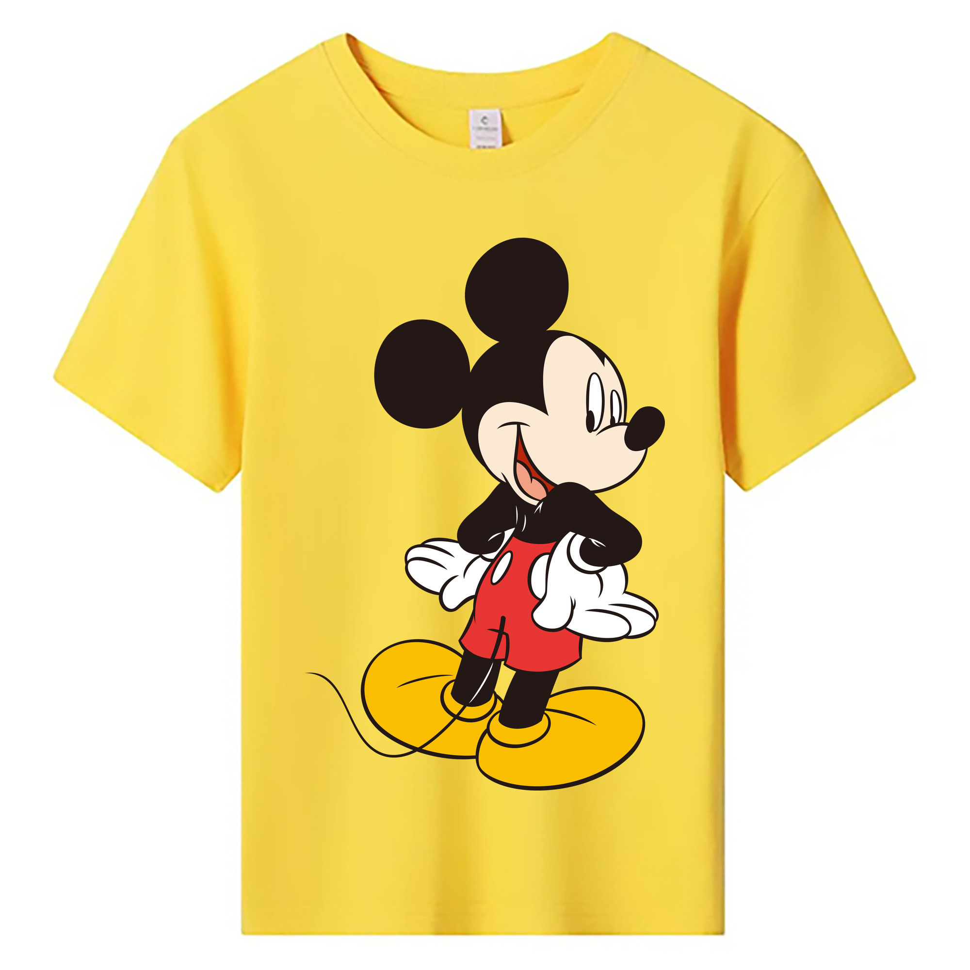 ミッキーマウス Mickey Mouse 綿100％キッズTシャツ（フロントプリント）