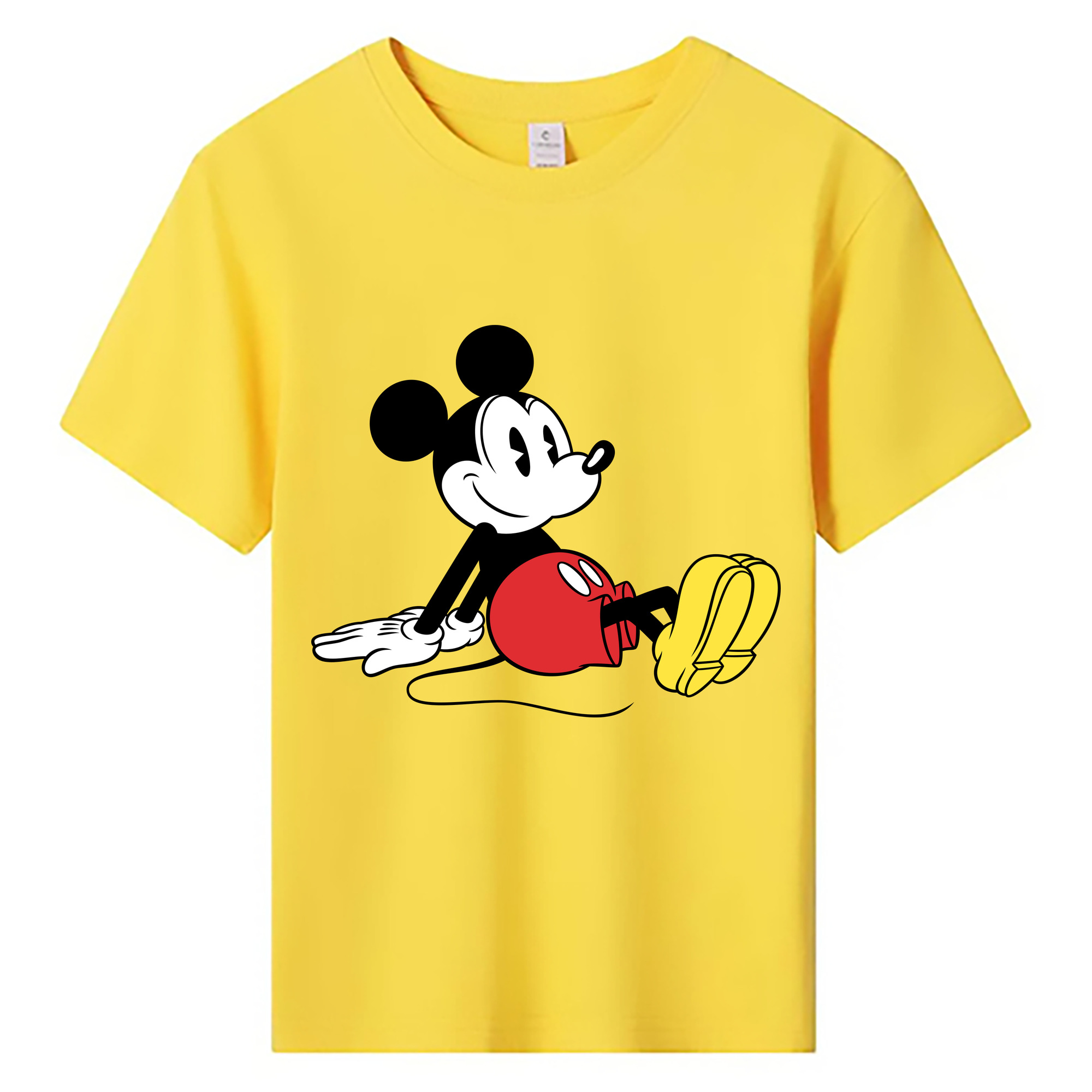 ミッキーマウス Mickey Mouse 綿100％キッズTシャツ（フロントプリント）