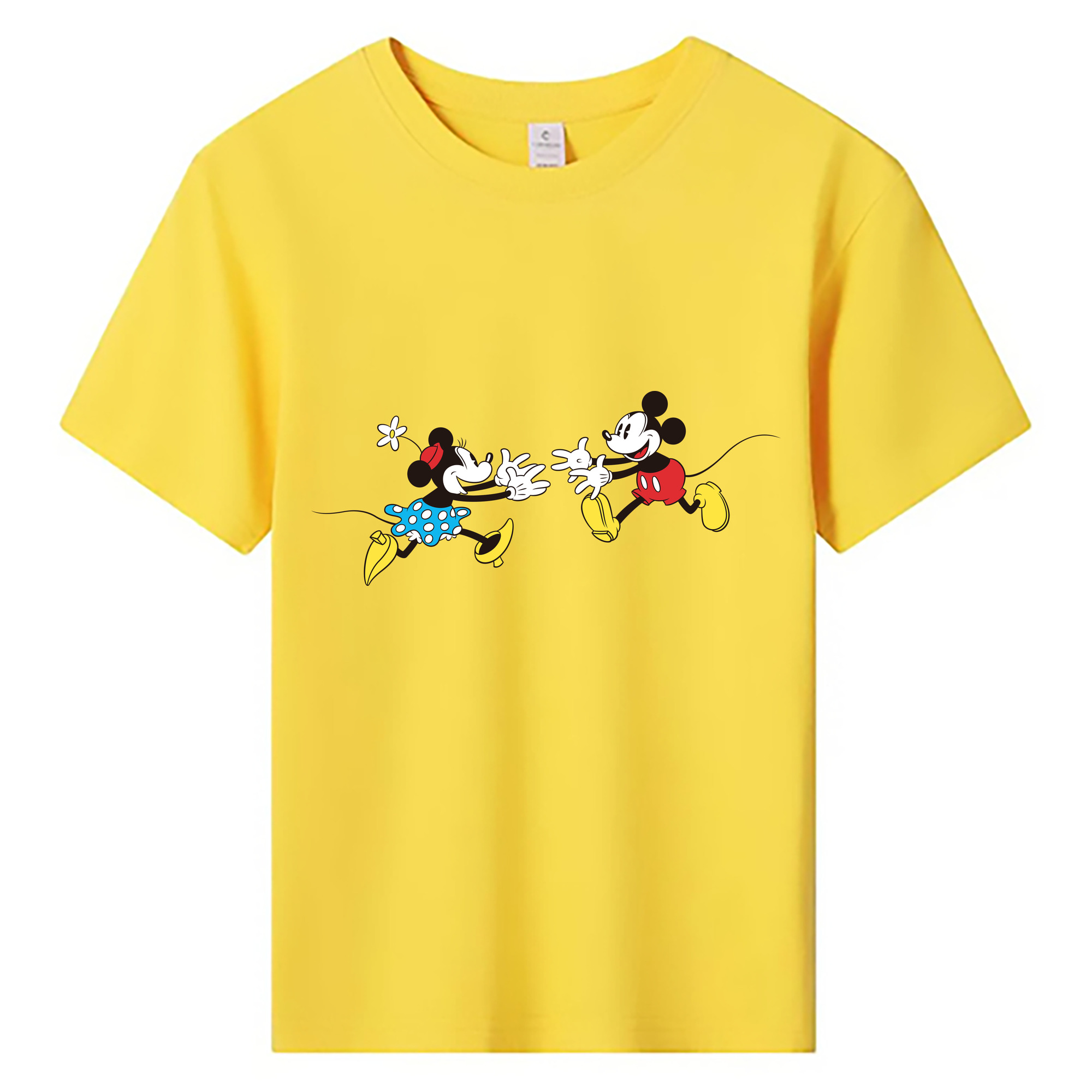 ミッキーマウス Mickey Mouse 綿100％キッズTシャツ（フロントプリント）