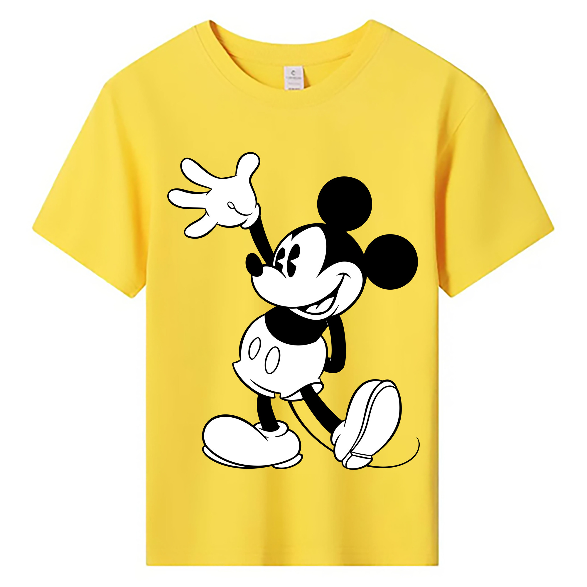 ミッキーマウス Mickey Mouse 綿100％キッズTシャツ（フロントプリント）