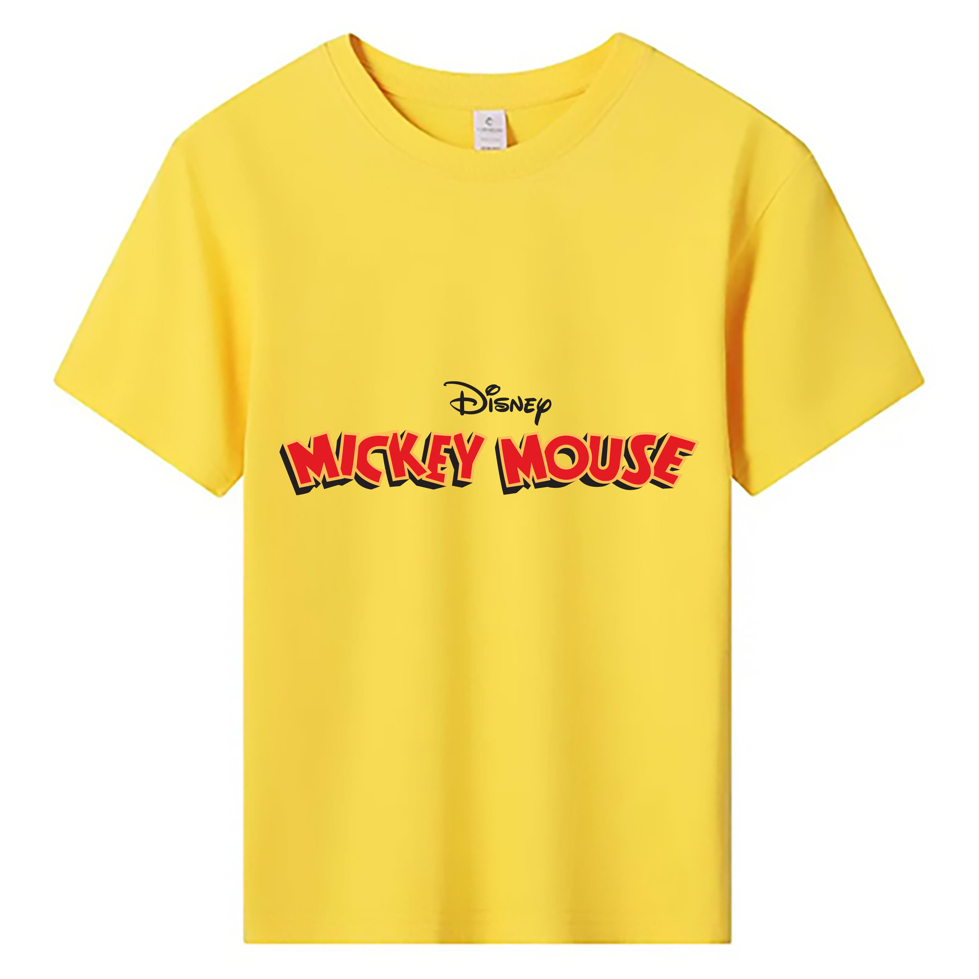 ミッキーマウス Mickey Mouse 綿100％キッズTシャツ（フロントプリント）