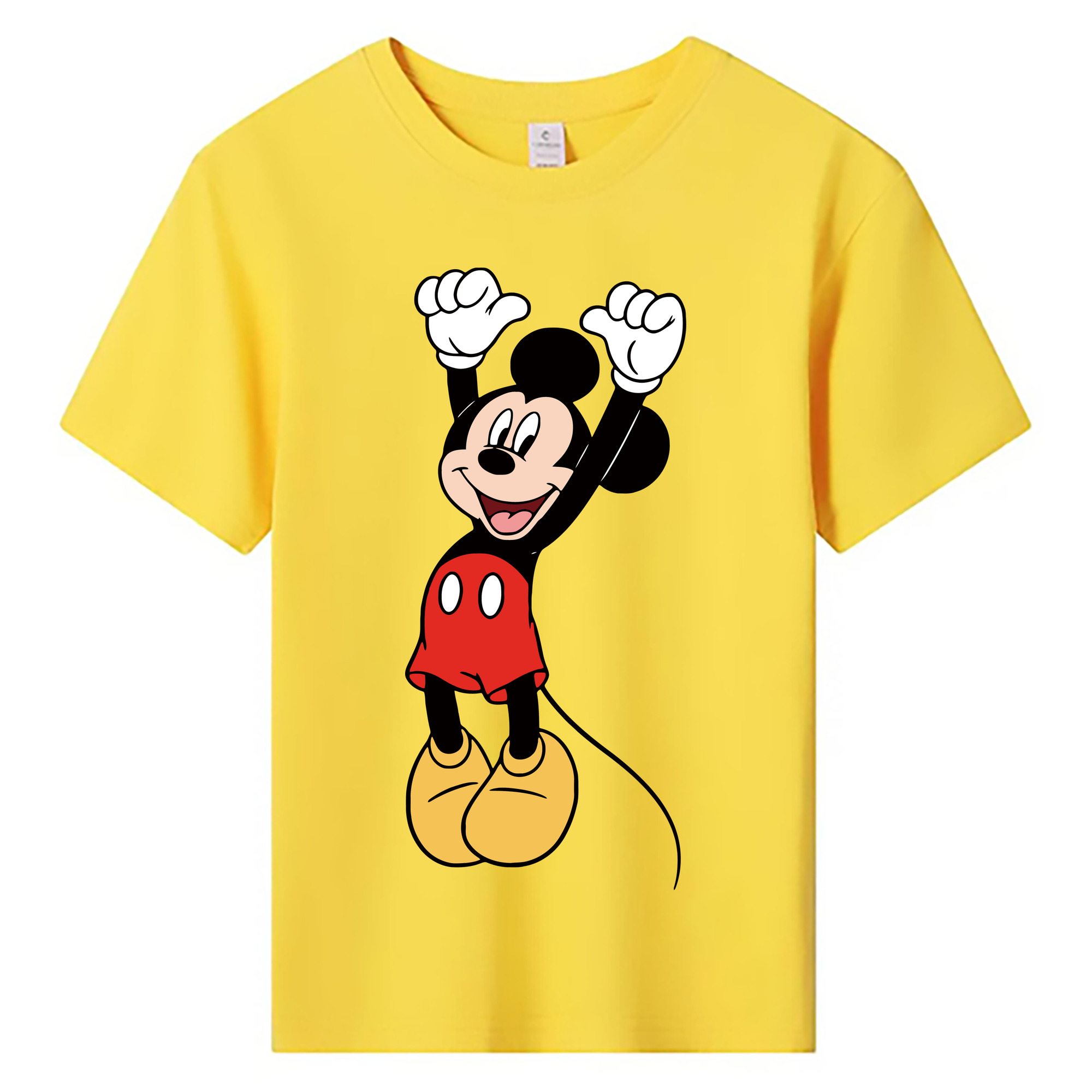 ミッキーマウス Mickey Mouse 綿100％キッズTシャツ（フロントプリント）
