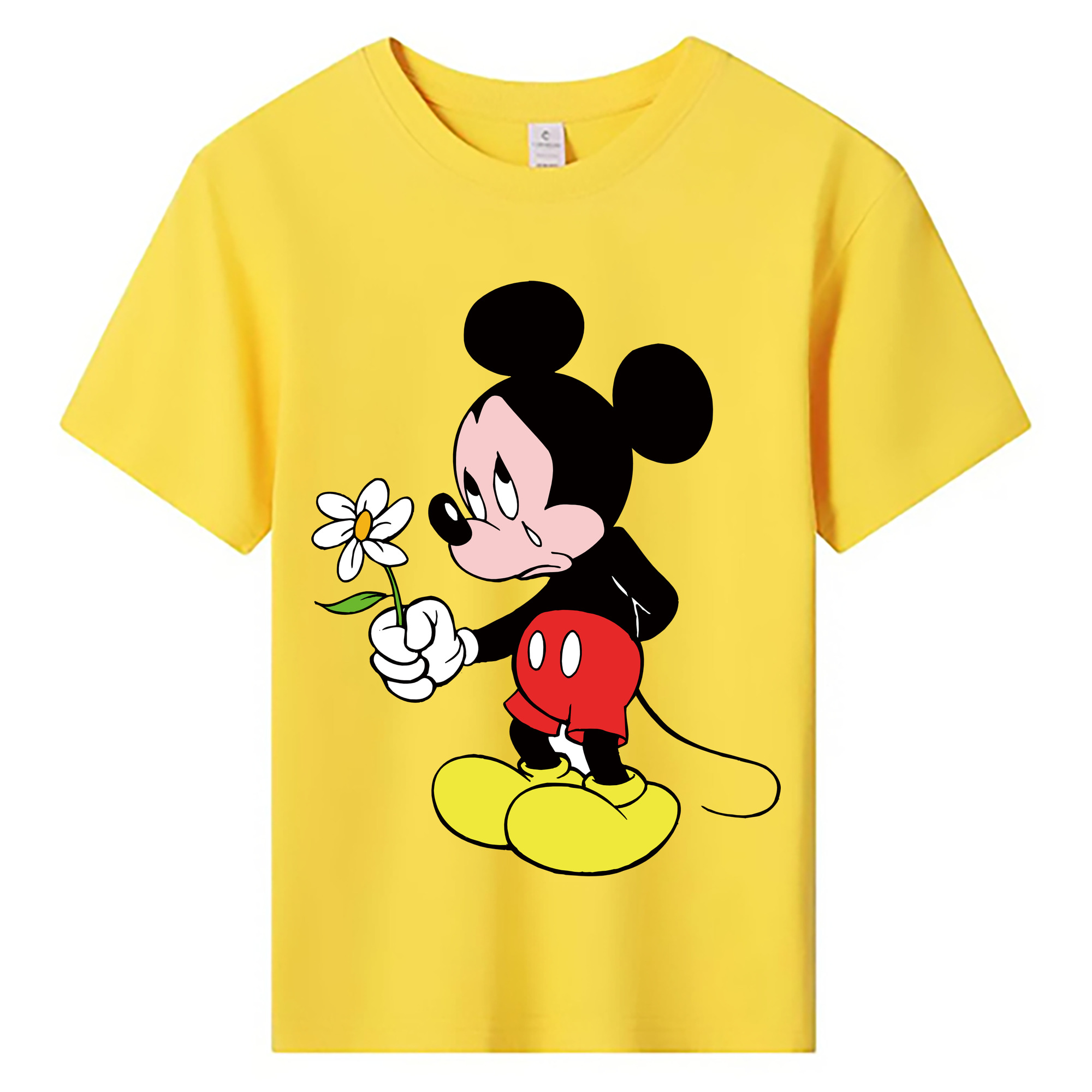 ミッキーマウス Mickey Mouse 綿100％キッズTシャツ（フロントプリント）