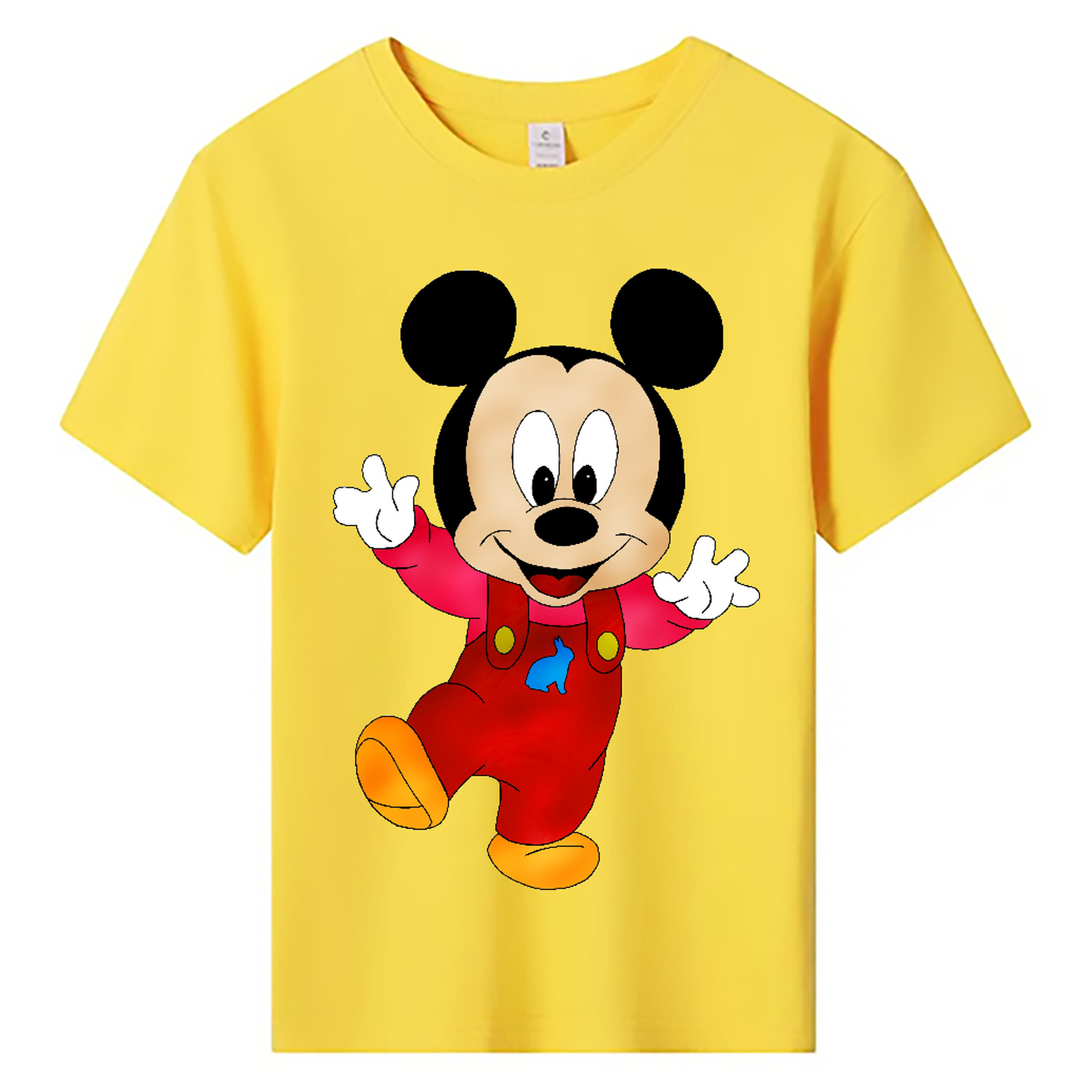 ミッキーマウス Mickey Mouse 綿100％キッズTシャツ（フロントプリント）
