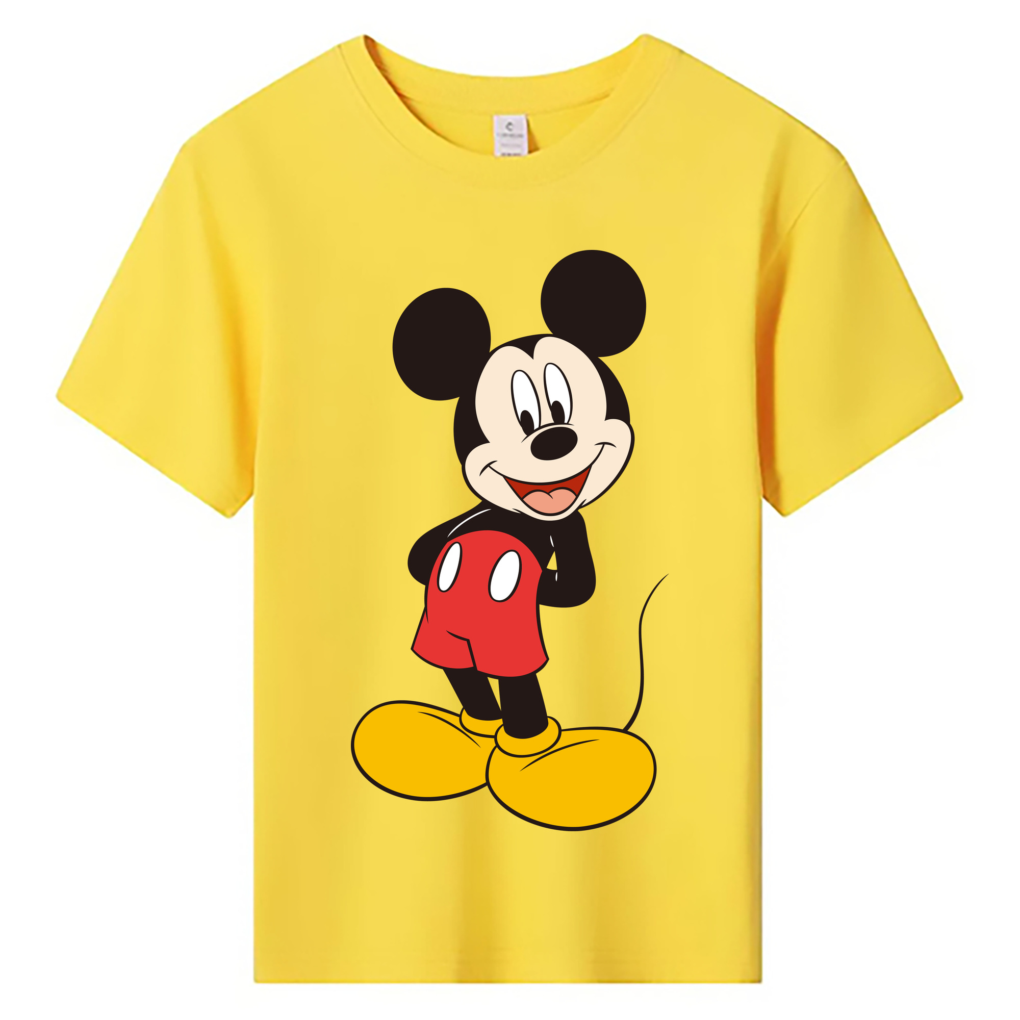 ミッキーマウス Mickey Mouse 綿100％キッズTシャツ（フロントプリント）