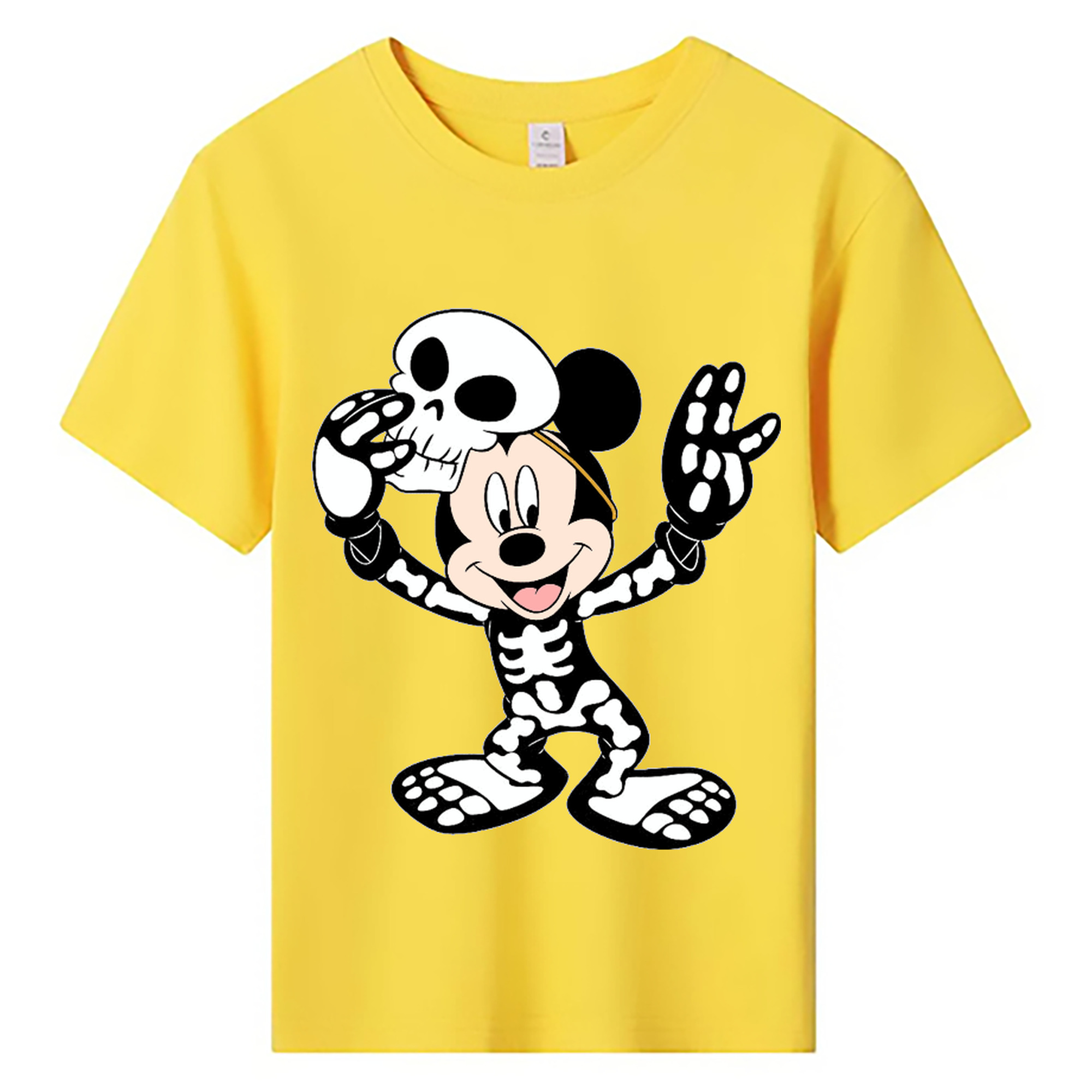 ミッキーマウス Mickey Mouse 綿100％キッズTシャツ（フロントプリント）