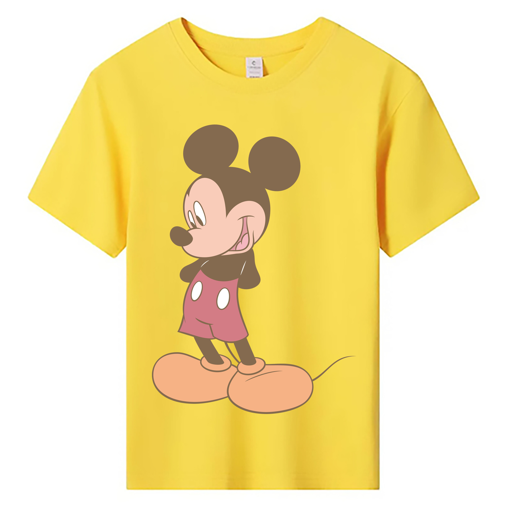 ミッキーマウス Mickey Mouse 綿100％キッズTシャツ（フロントプリント）
